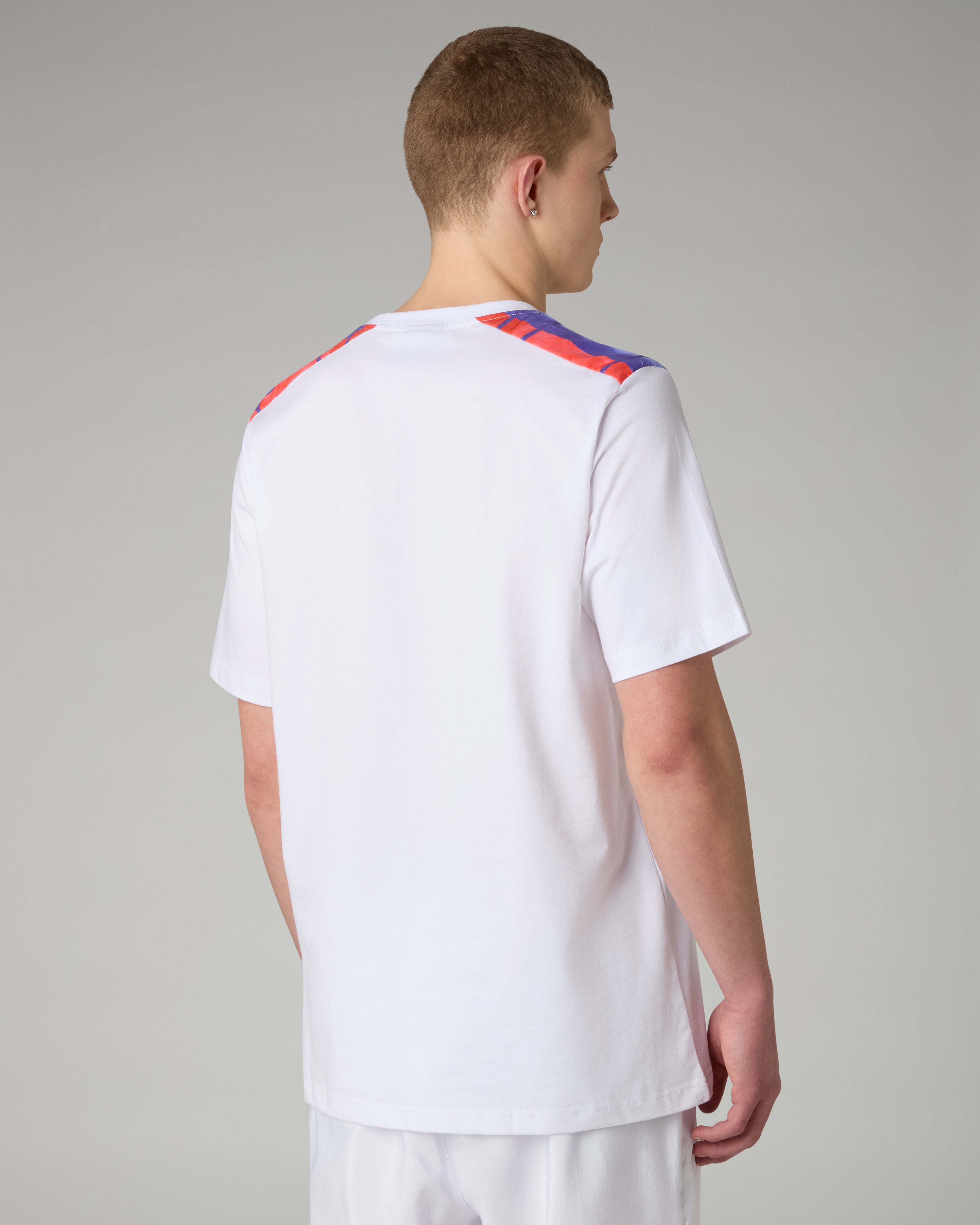 australian-goran-pink-t-shirt-cotone-bianco-con-inserti image 3