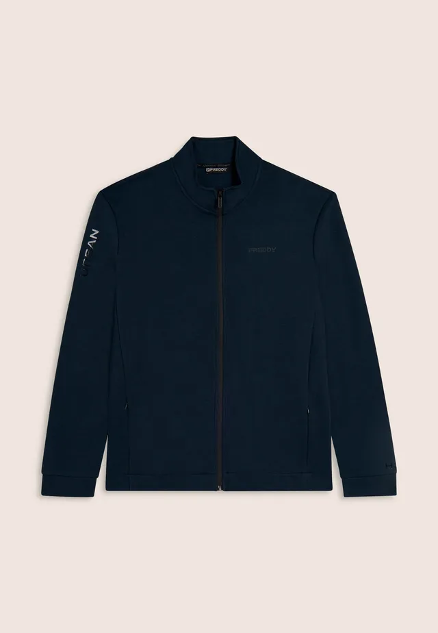 freddy-felpa-uomo-full-zip-collo-alto-con-tasche-zip-pile-interlock image 1