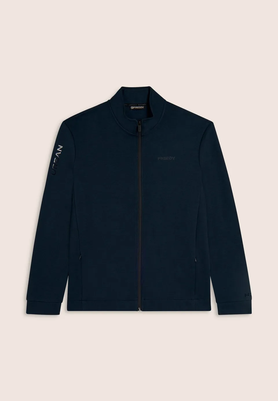 freddy-felpa-uomo-full-zip-collo-alto-con-tasche-zip-pile-interlock image 1