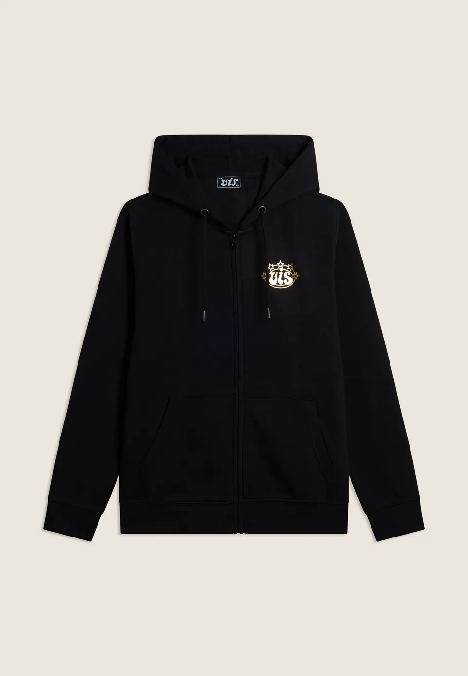 felpa-unisex-vis-con-cappuccio-e-zip-con-logo-oro image 1