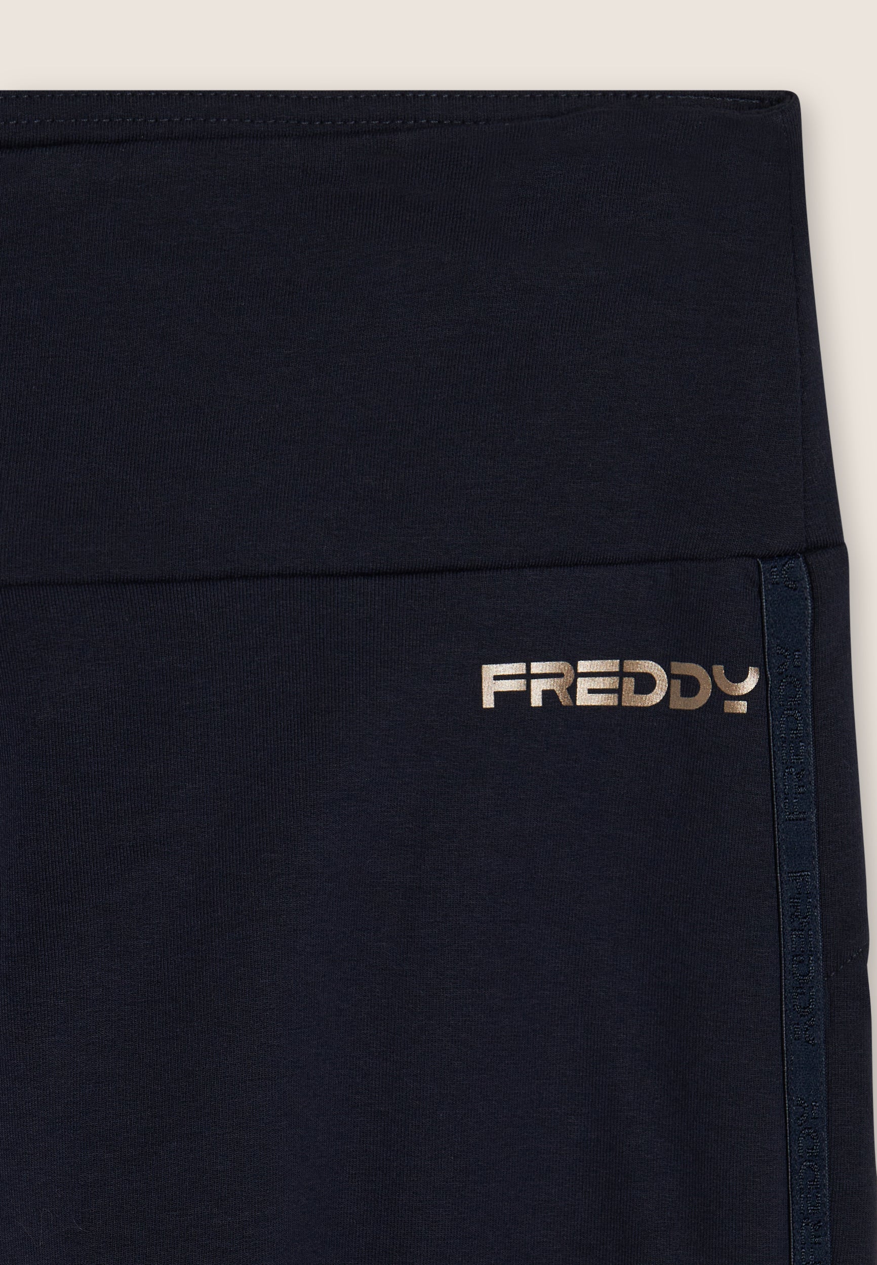 freddy-leggings-donna-vita-alta-in-felpa-garzata-con-bande-logate image 7