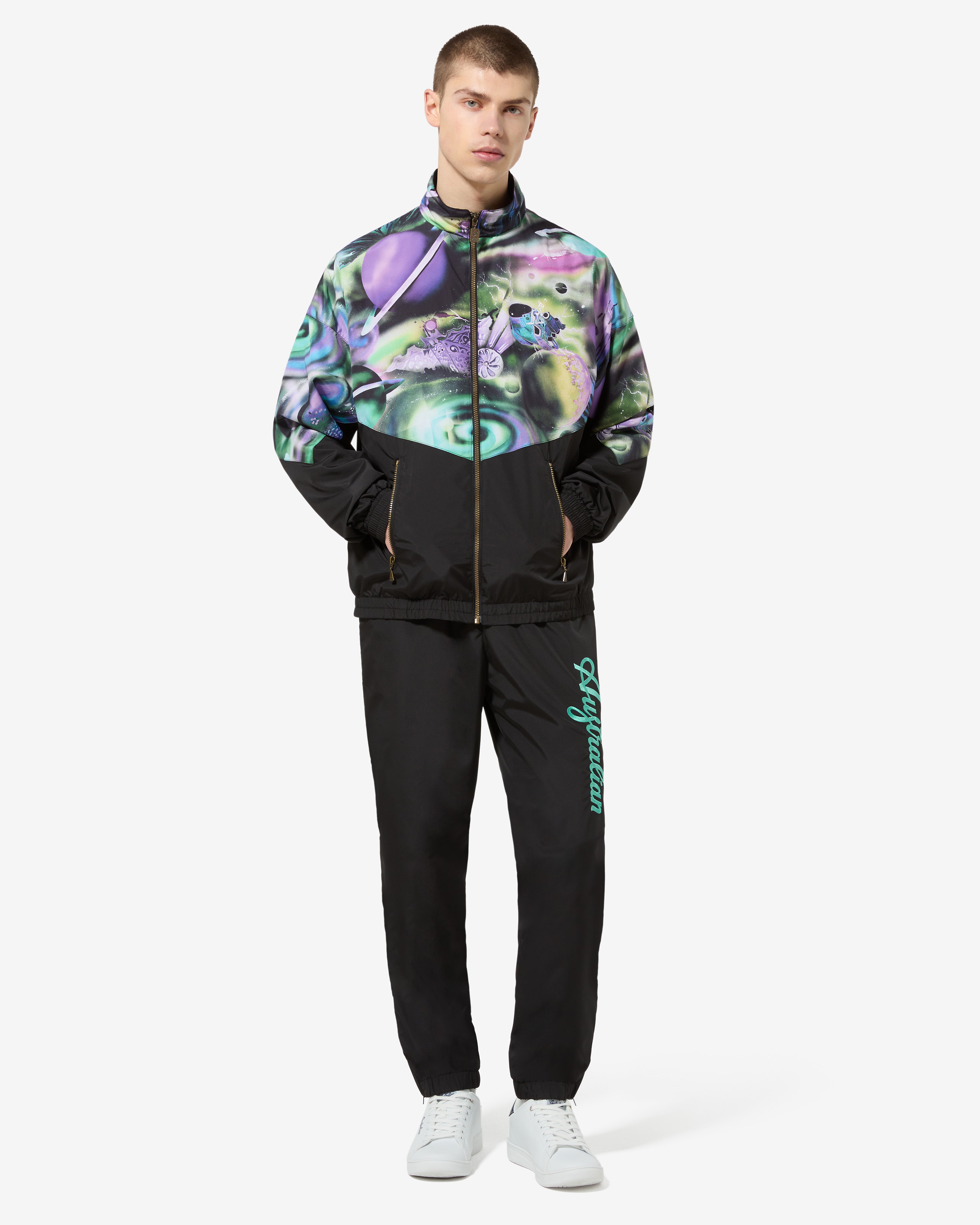 australian-logo-smash-track-pant-pantalone-foderato-nero image 2