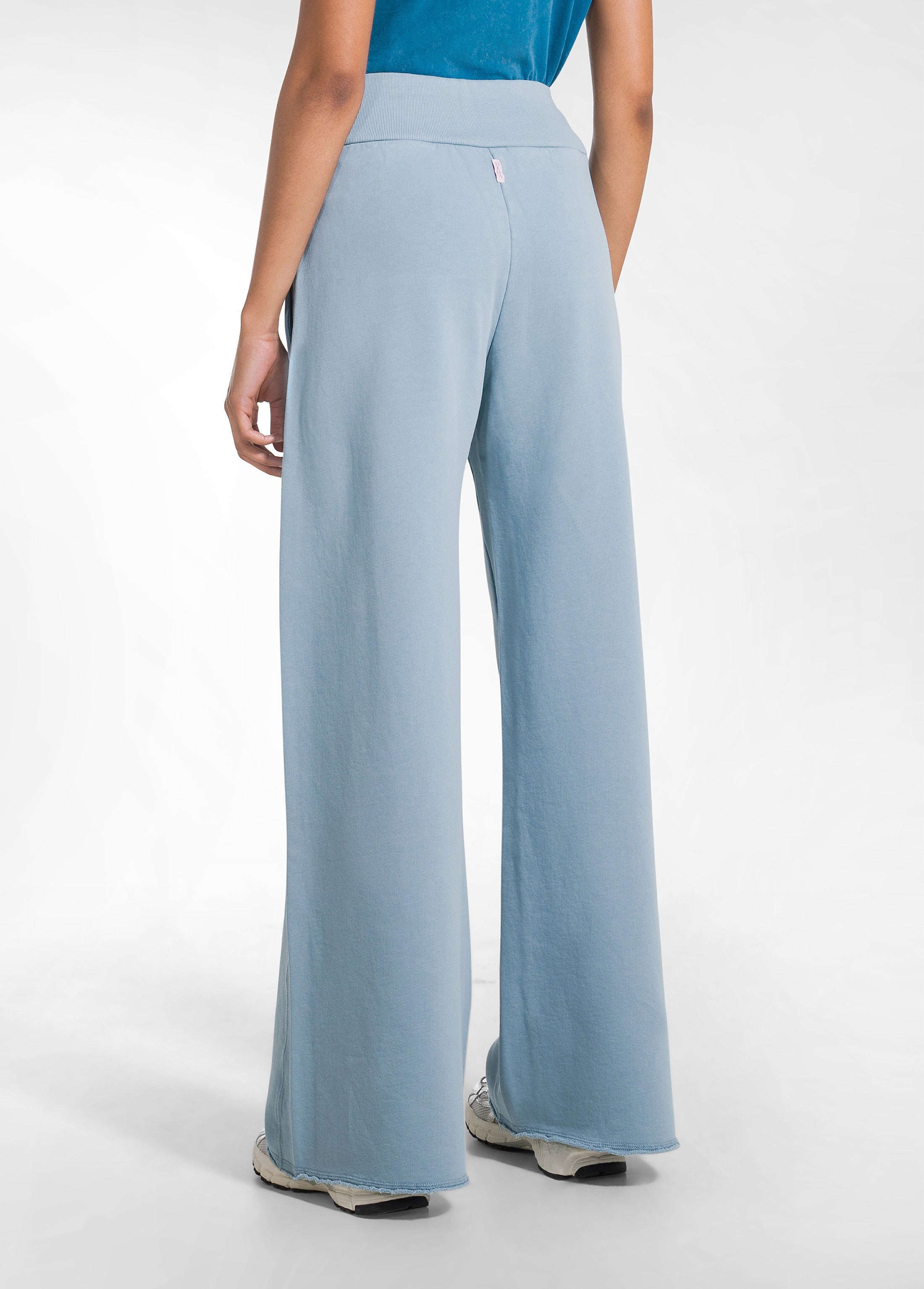 deha-pantaloni-palazzo-d52148-in-cotone-organico-blu image 3