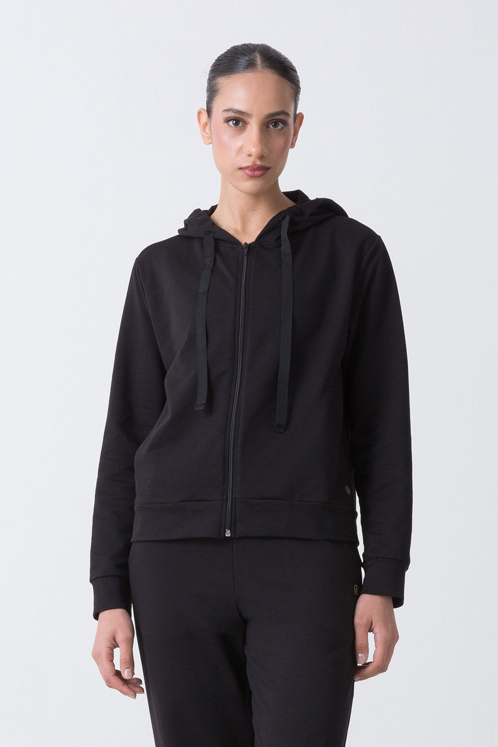 dimensione-danza-city-giacca-donna-full-zip-con-cappuccio-in-felpa-stretch image 1