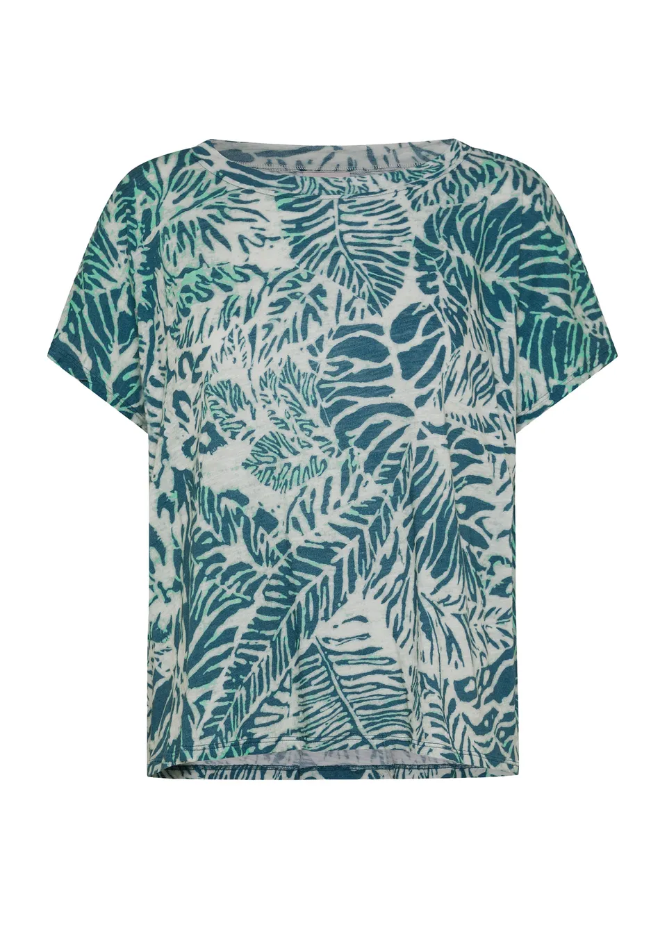 deha-t-shirt-d22430-maglietta-stampa-all-over-jersey-blu-effetto-washed image 1