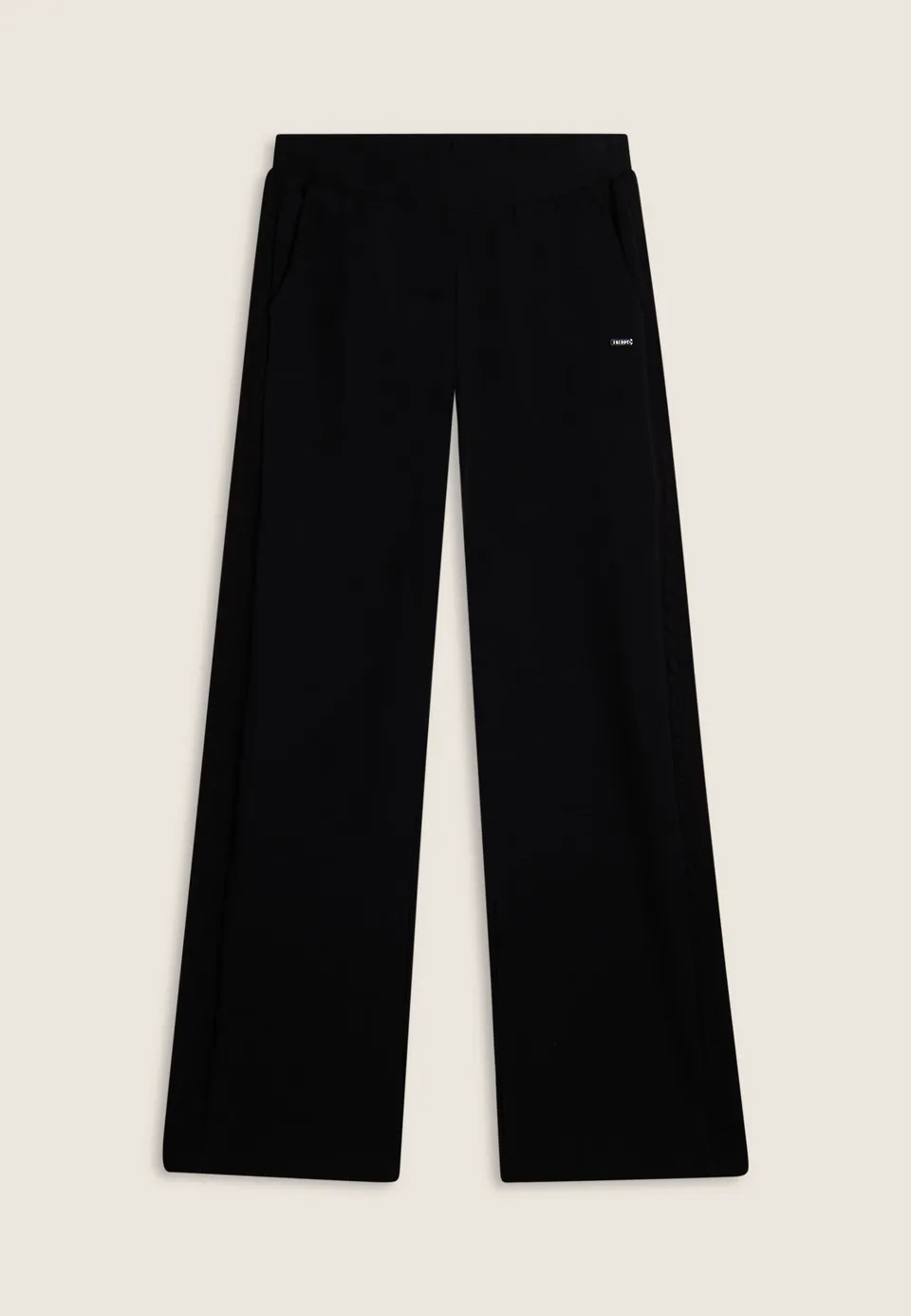 freddy-pantaloni-wide-leg-in-felpa-garzata-con-inserti-a-trecce image 1