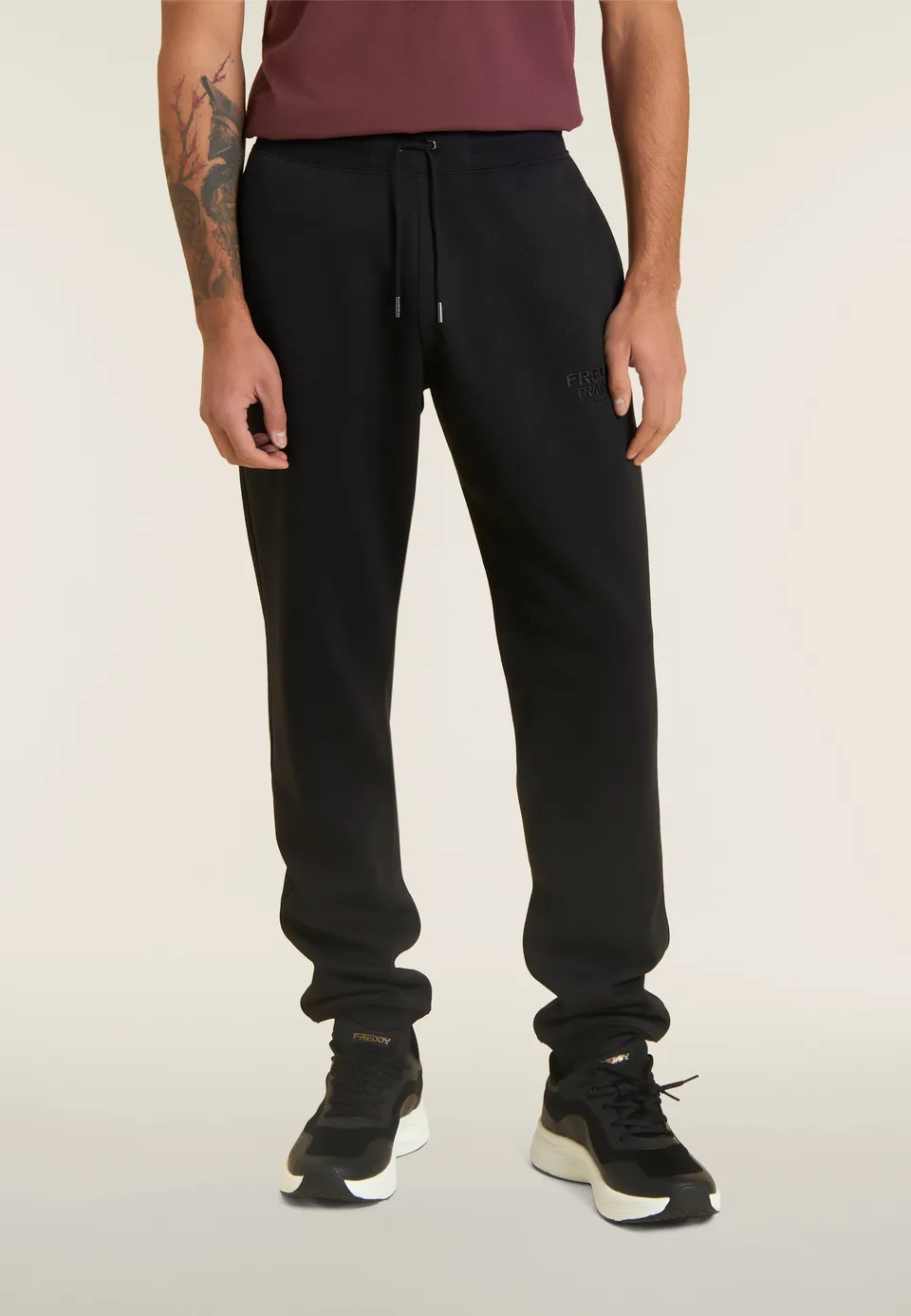 freddy-pantaloni-sportivi-uomo-regular-fit-con-polsino-in-felpa-garzata image 1