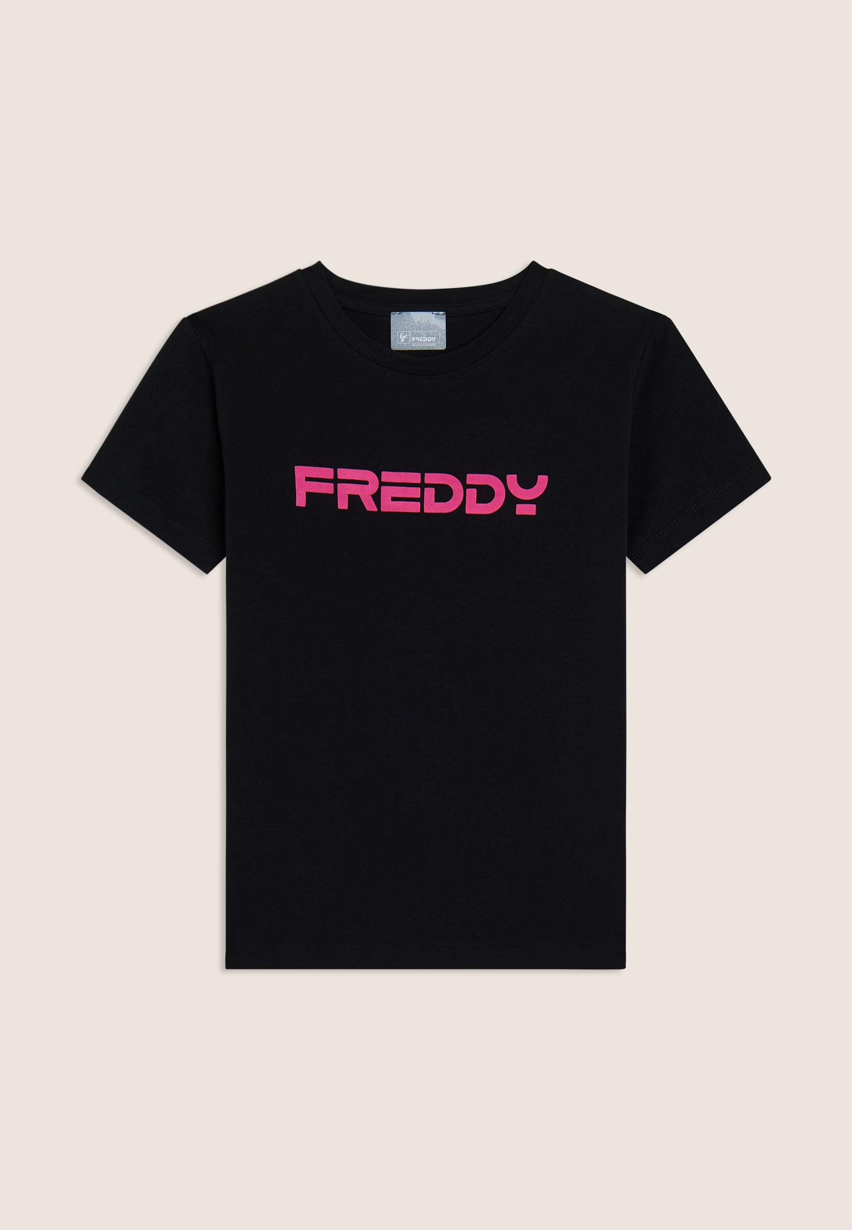freddy-t-shirt-regular-bambina-e-ragazza-con-logo-a-contrasto image 1