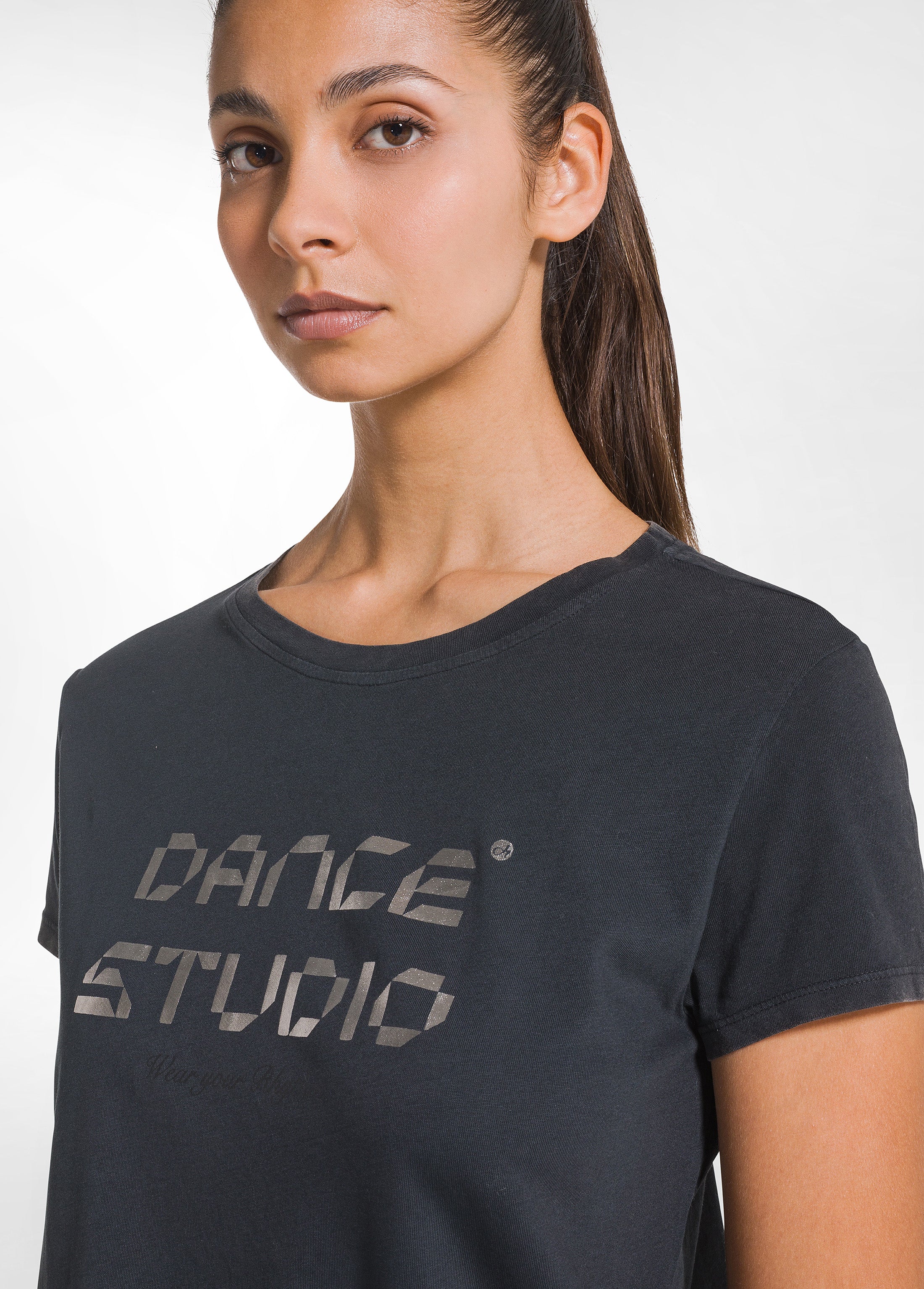 deha-t-shirt-donna-effetto-marmorizzato-in-cotone-organico image 3