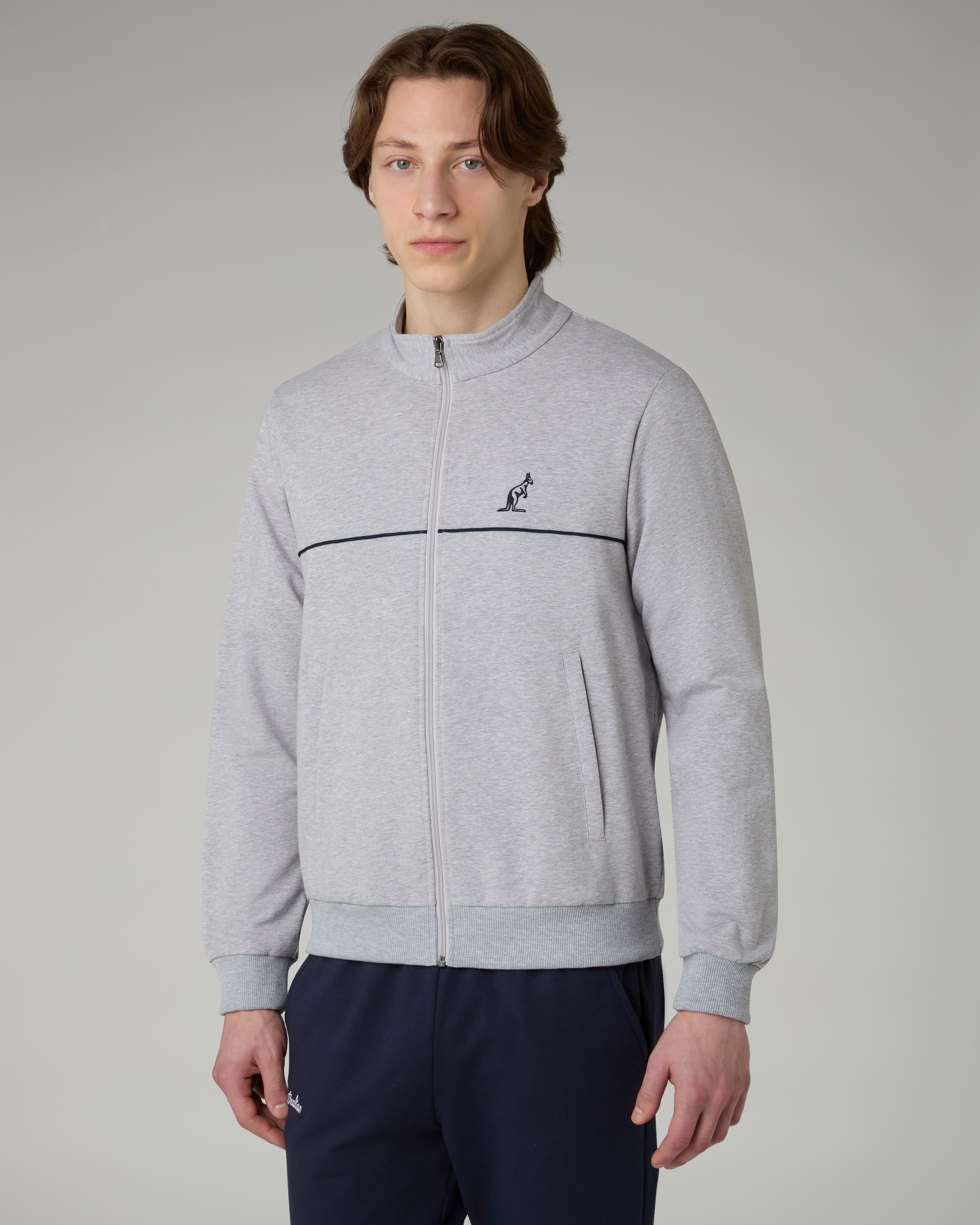 australian-essential-line-tuta-in-felpa-elasticizzata-grigio-melange image 3