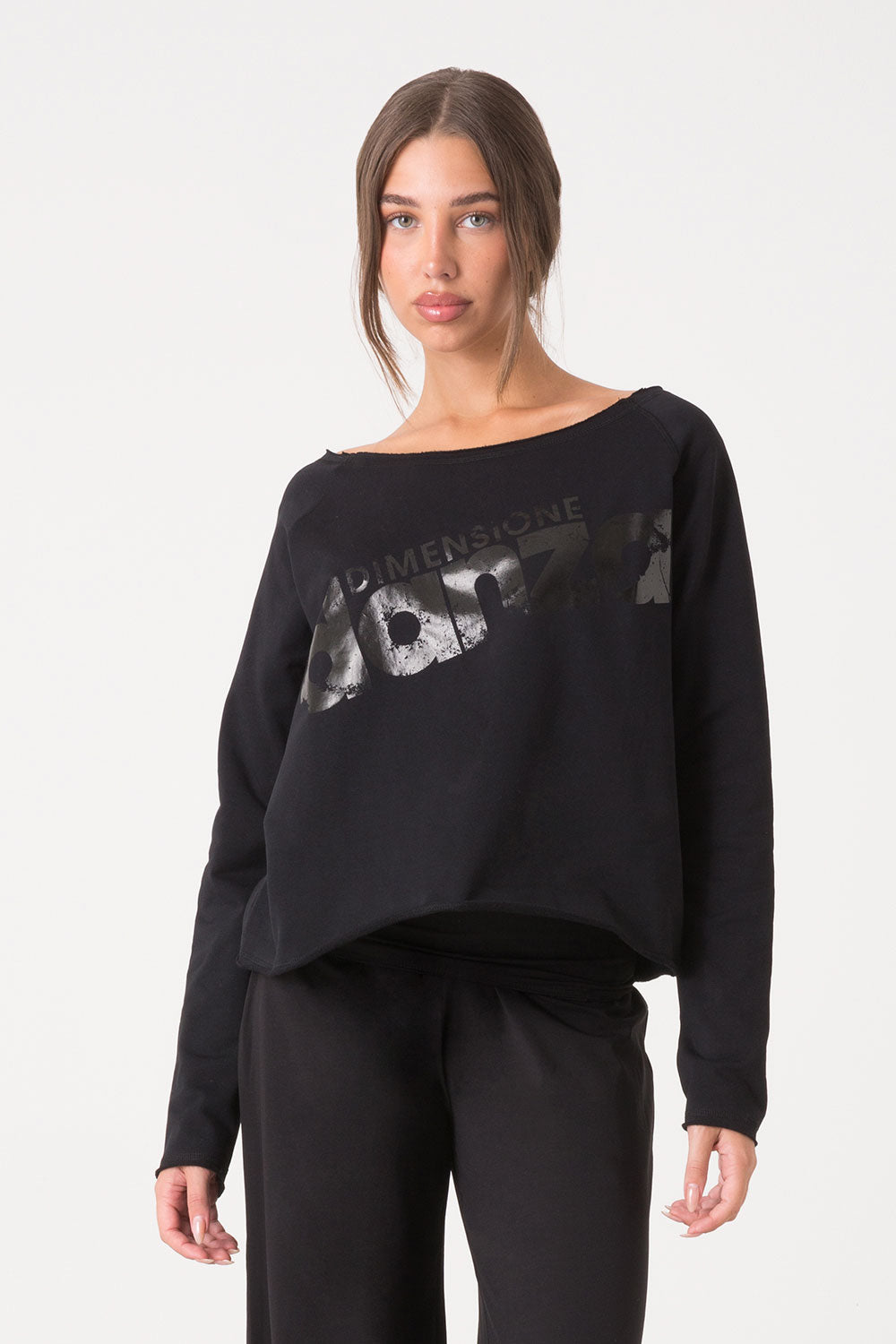 dimensione-danza-ballet-magliaccia-felpa-garzata-maniche-lunghe-donna image 1