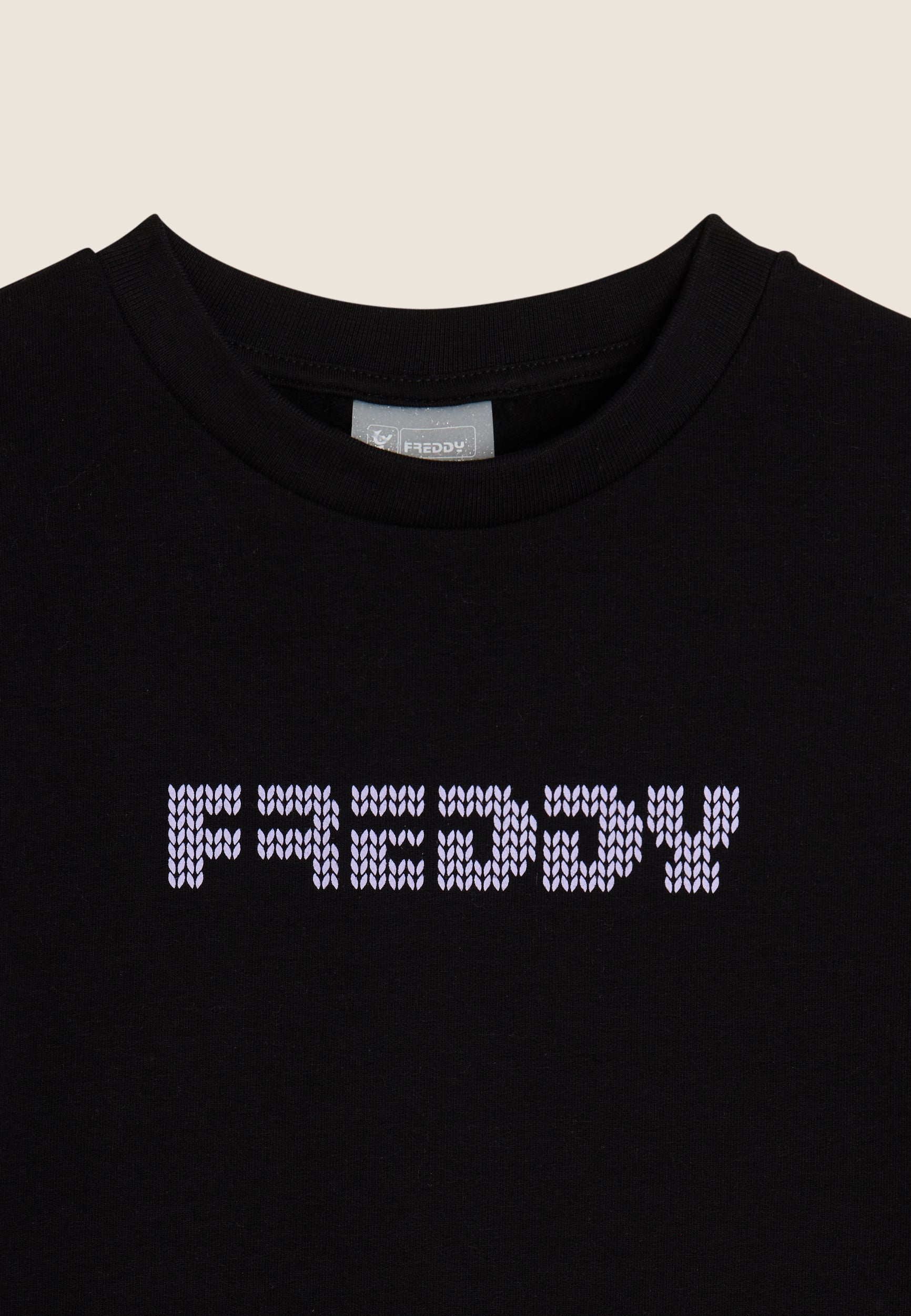 freddy-felpa-maxi-bambina-girocollo-logo-tricot image 3