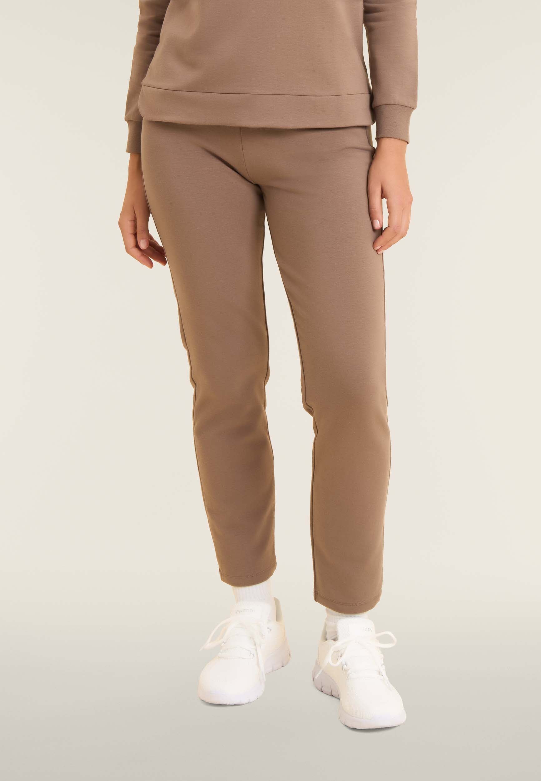 freddy-pantaloni-sportivi-donna-in-felpa-modal-con-tasche-interne-e-strass image 1