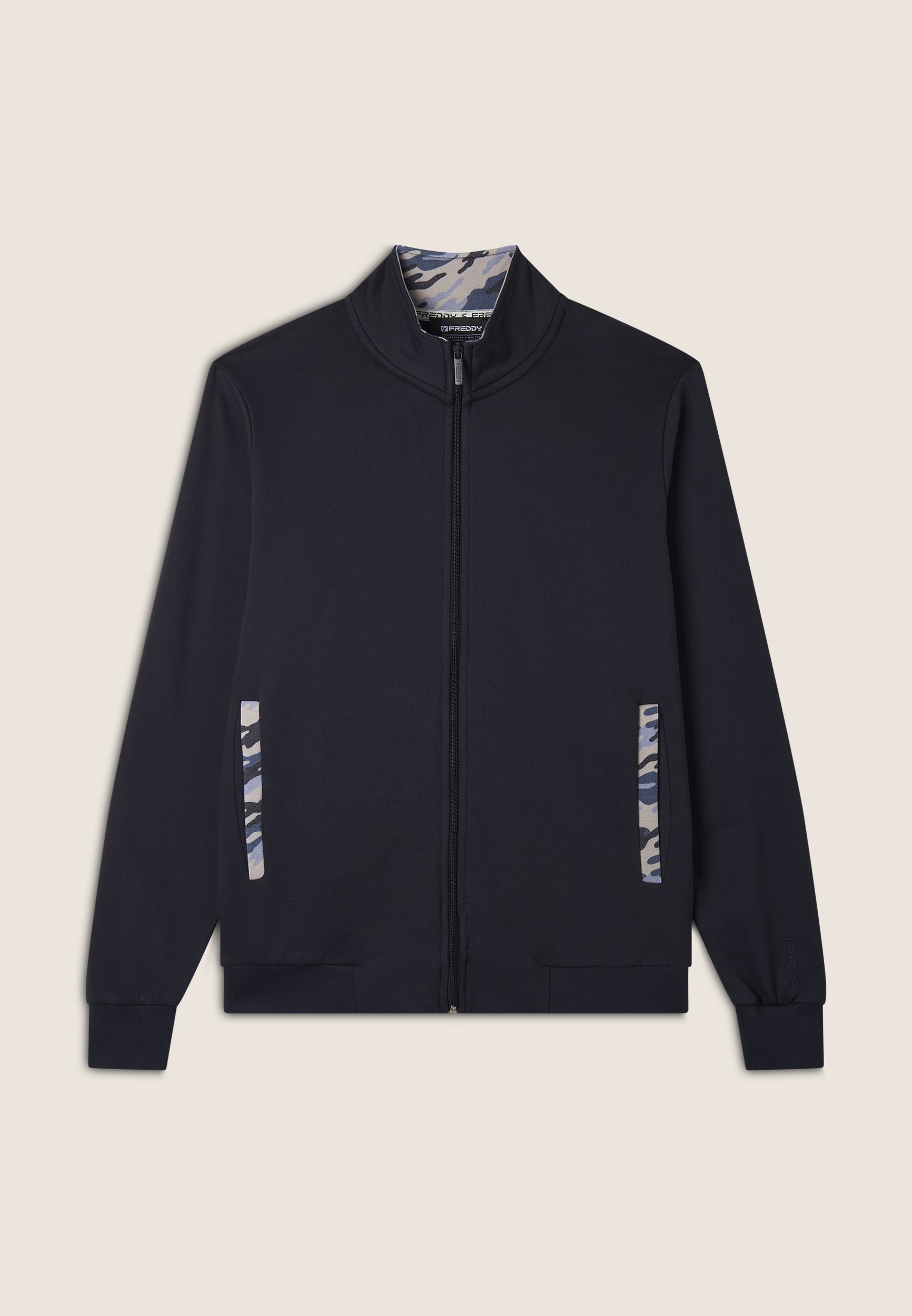 freddy-felpa-uomo-zip-collo-alto-con-dettagli-camouflage image 4