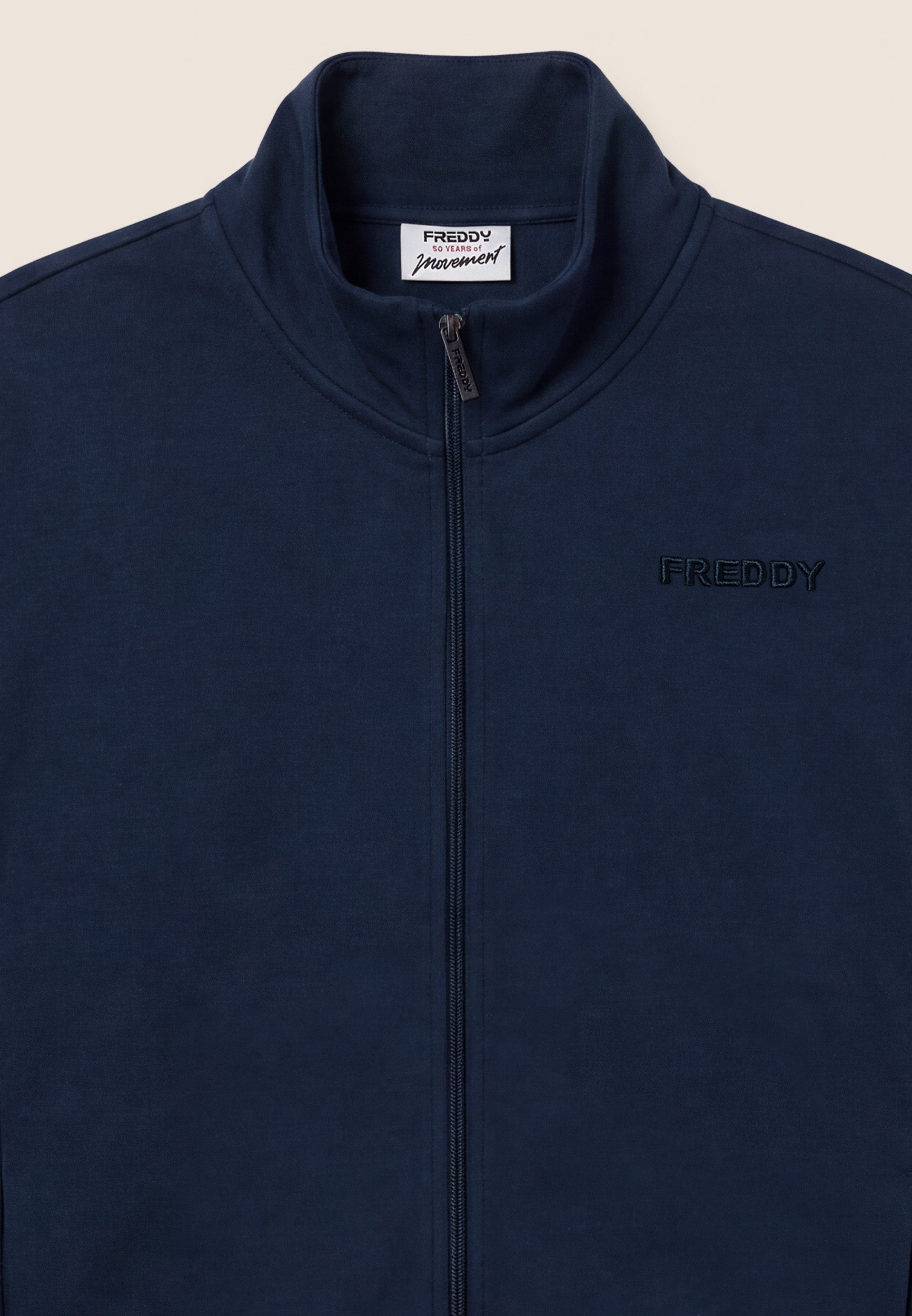freddy-tuta-sportiva-uomo-in-felpa-garzata-con-zip-e-collo-alto image 3