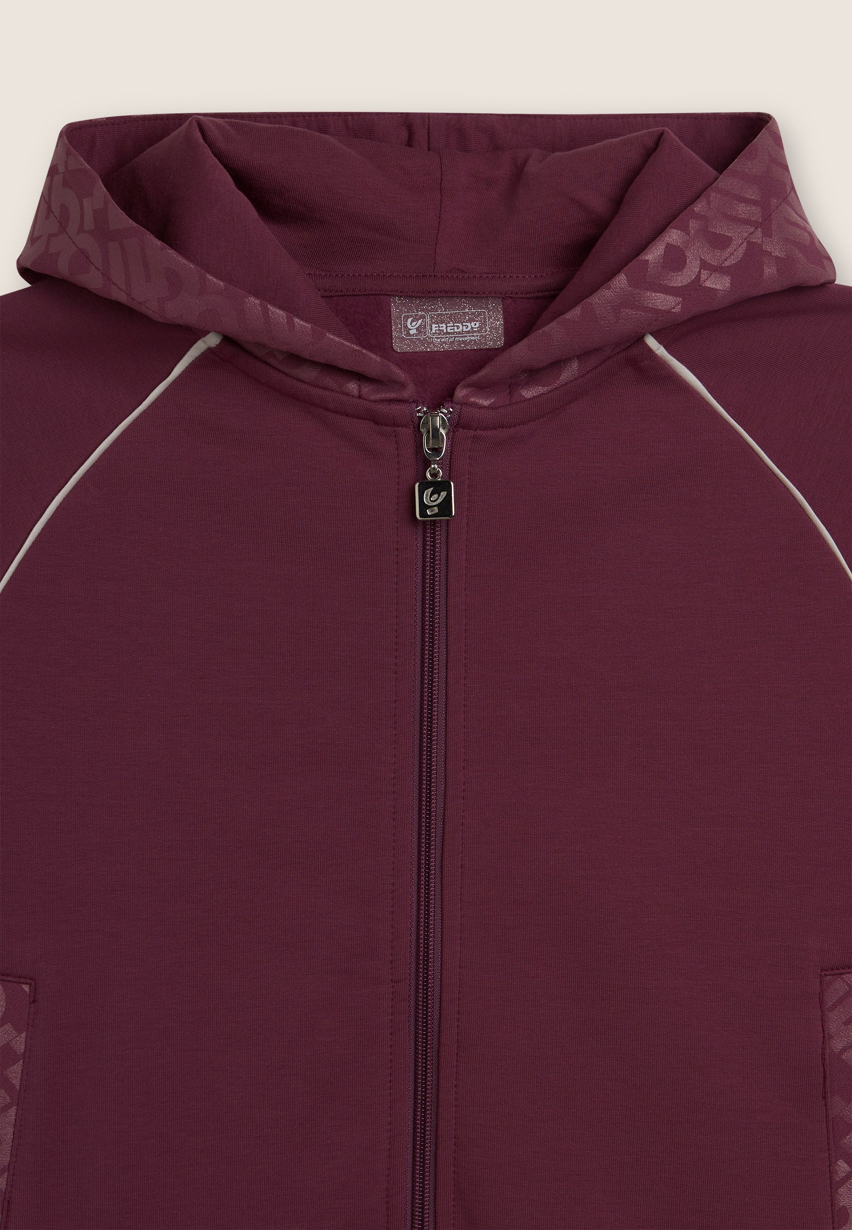 freddy-felpa-bambina-zip-e-cappuccio-in-cotone-elasticizzato-con-logo image 6