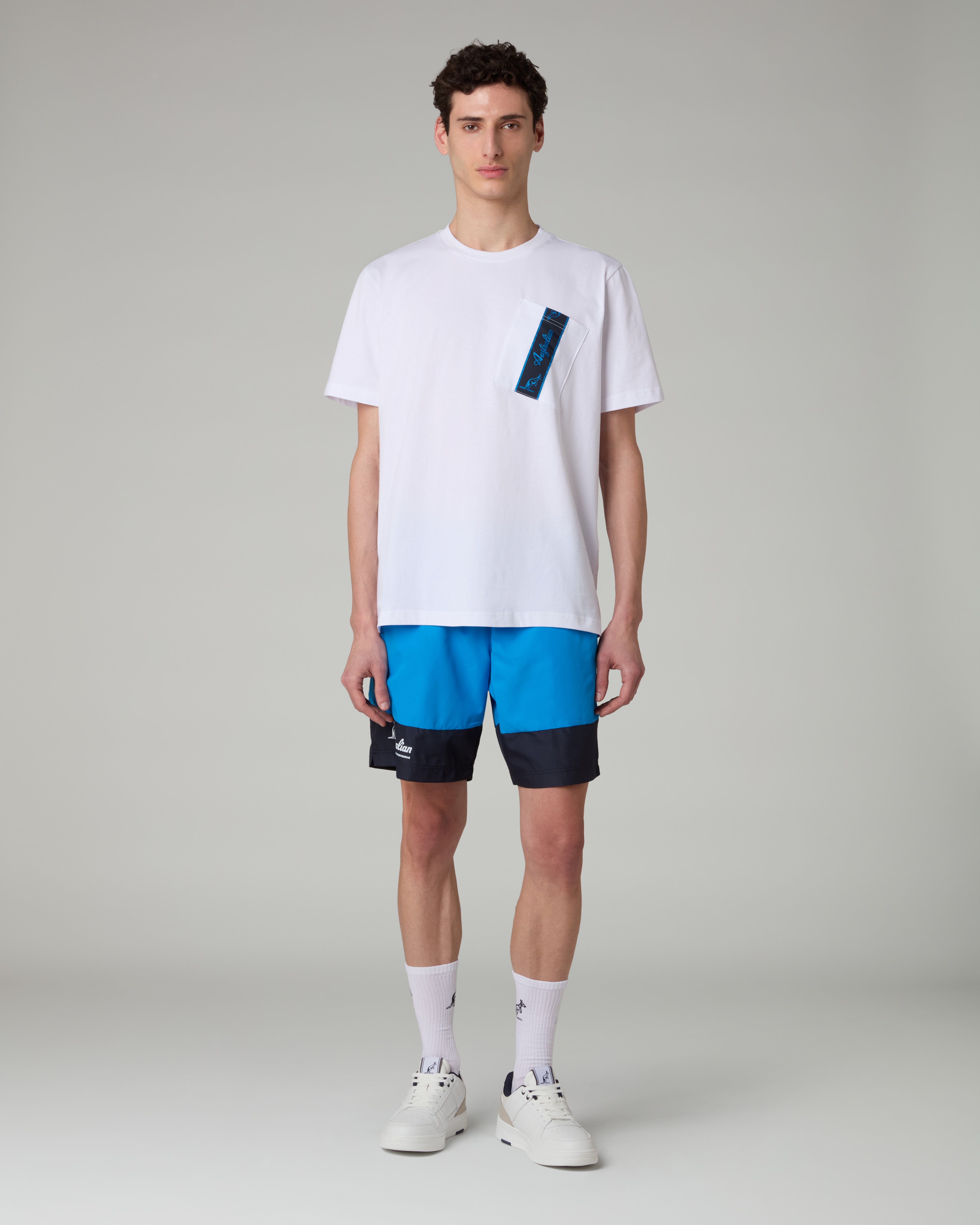 australian-pocket-t-shirt-t-shirt-cotone-bianco-con-tasca image 2