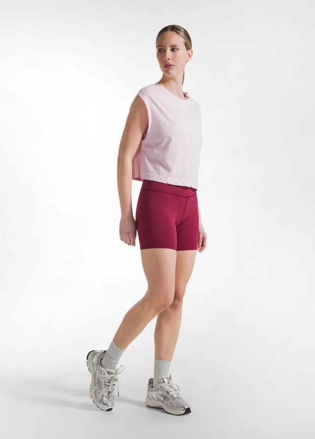 deha-shorts-sportivi-tinta-unita-rosso-d42008 image 1