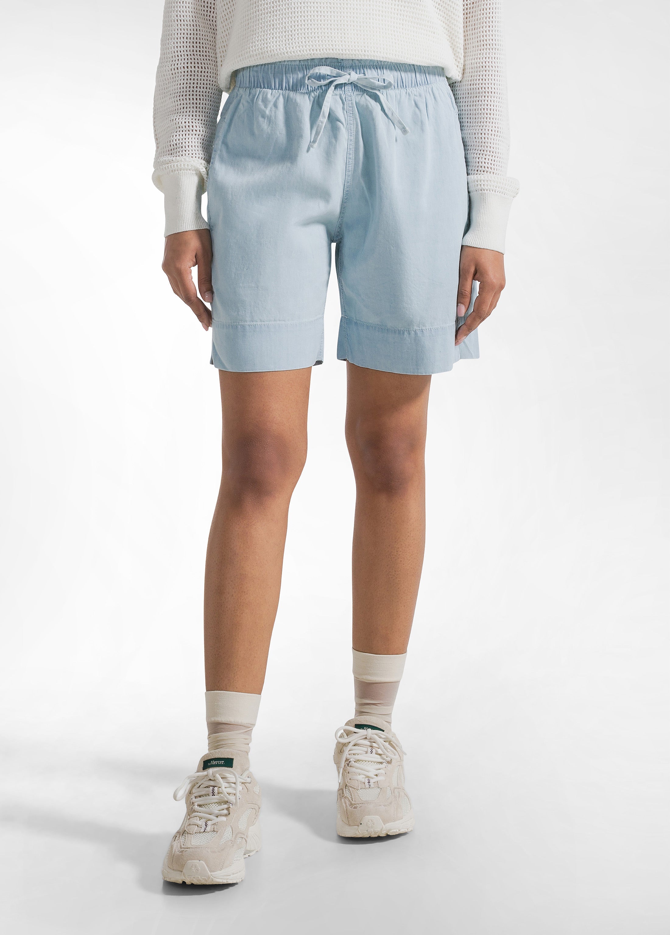 deha-shorts-denim-lyocell-blu-relaxed-vita-elasticizzata image 2