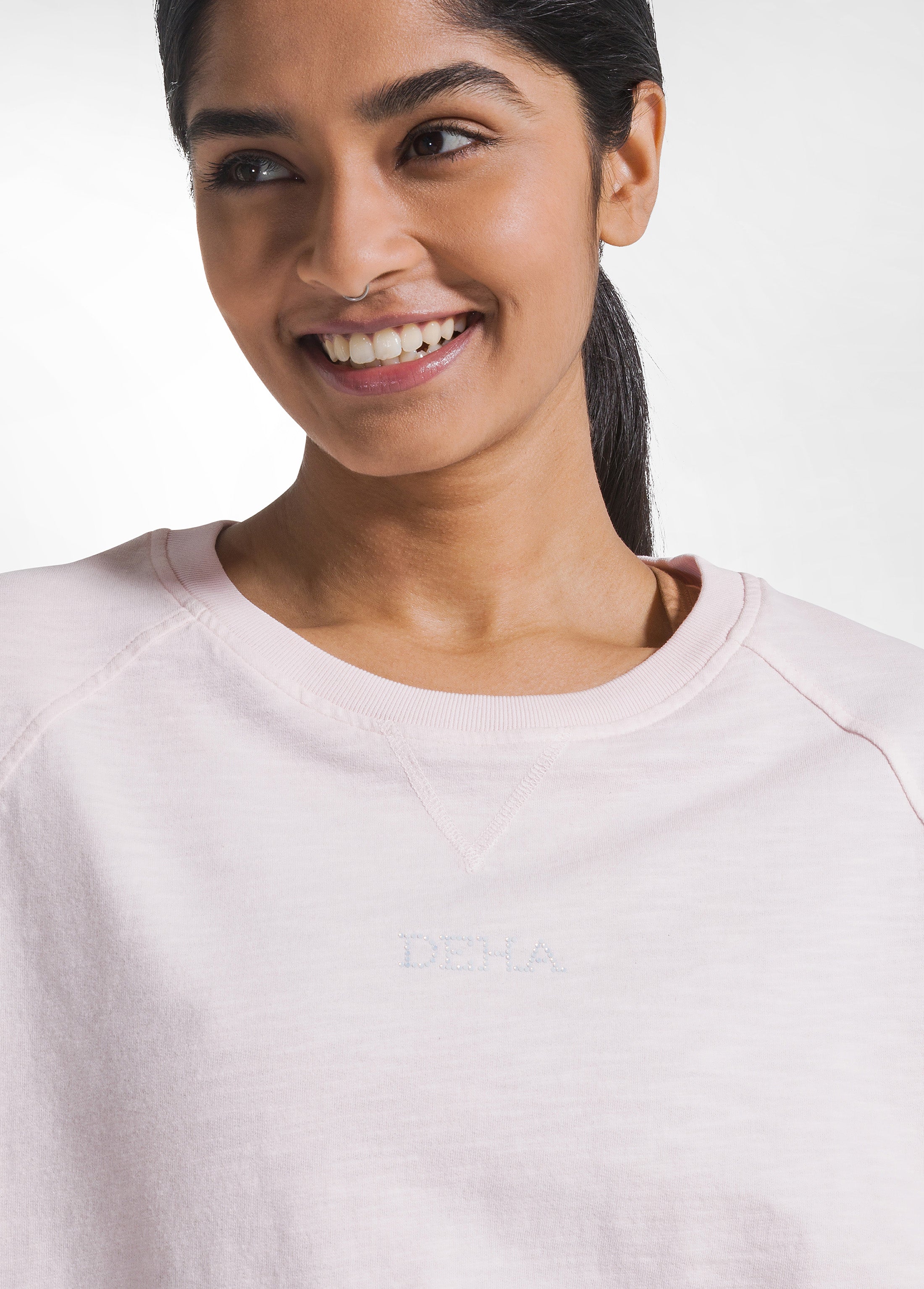 deha-d42664-gilet-in-cotone-fiammato-rosa-garment-dyed image 3