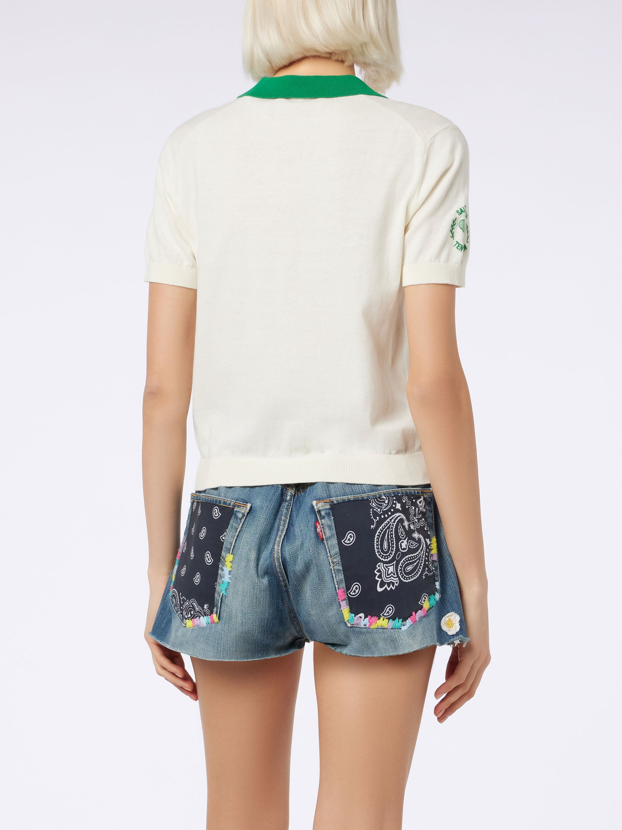 australian-polo-shirt-evonne-mc2-saint-barth-x-australian-in-cotone-bianco image 3