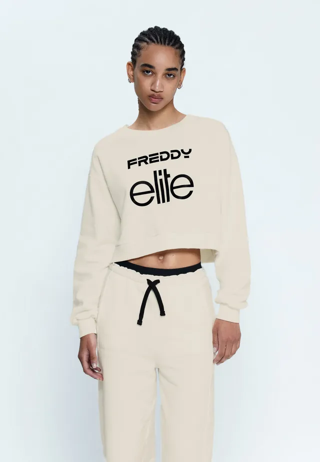 freddy-felpa-donna-cropped-comfort-fit-elite-100-cotone image 1