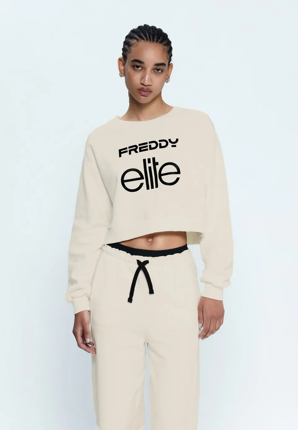 freddy-felpa-donna-cropped-comfort-fit-elite-100-cotone image 1