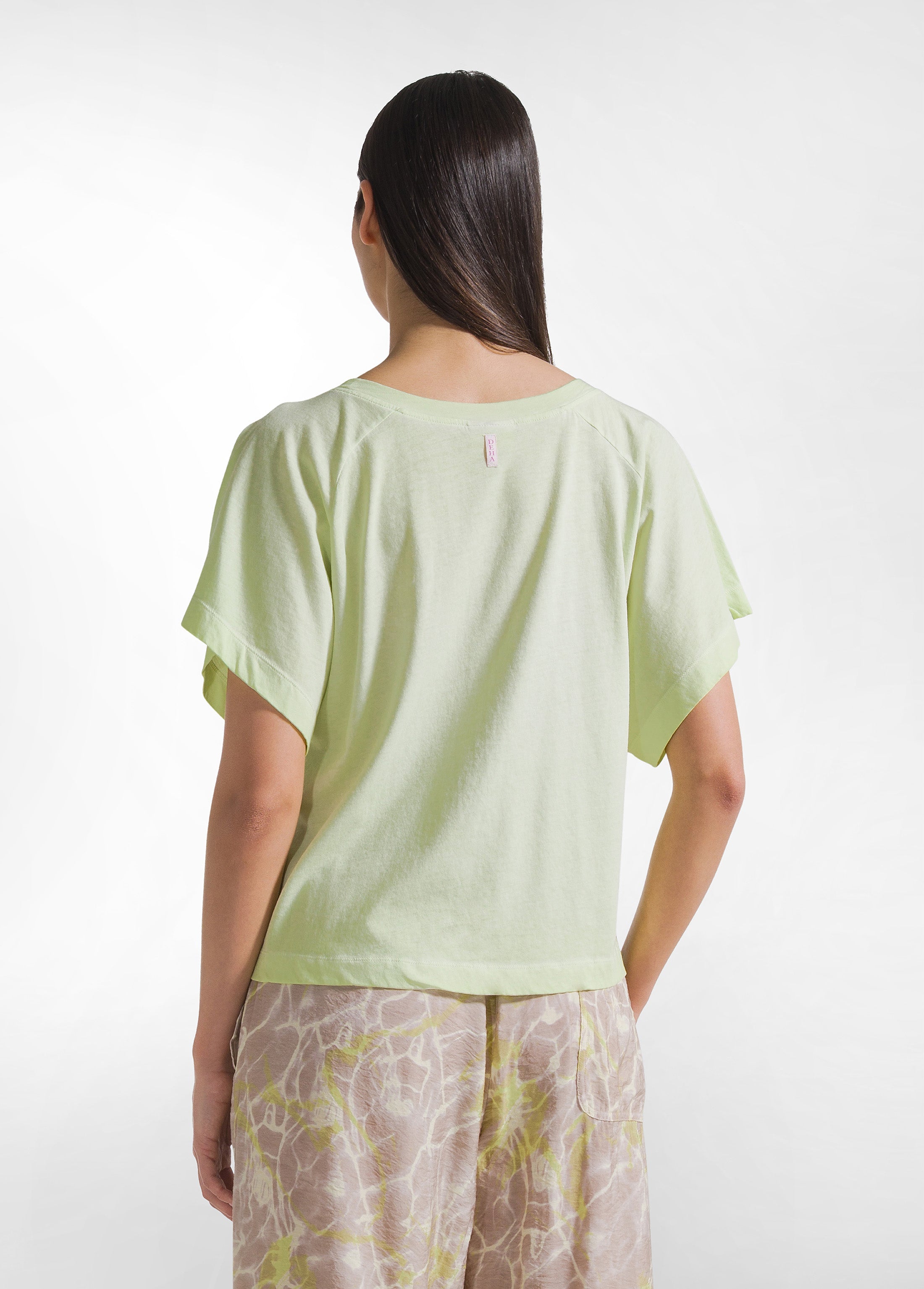 deha-t-shirt-effetto-sfumato-in-cotone-organico-giallo image 2