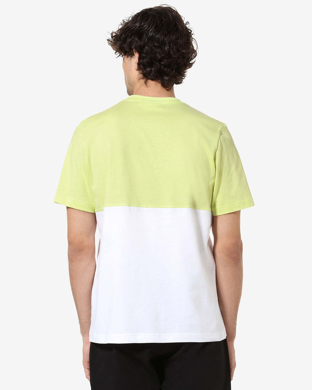 australian-color-block-t-shirt-lime-cotone-regular-fit-logo-rifrangente image 3