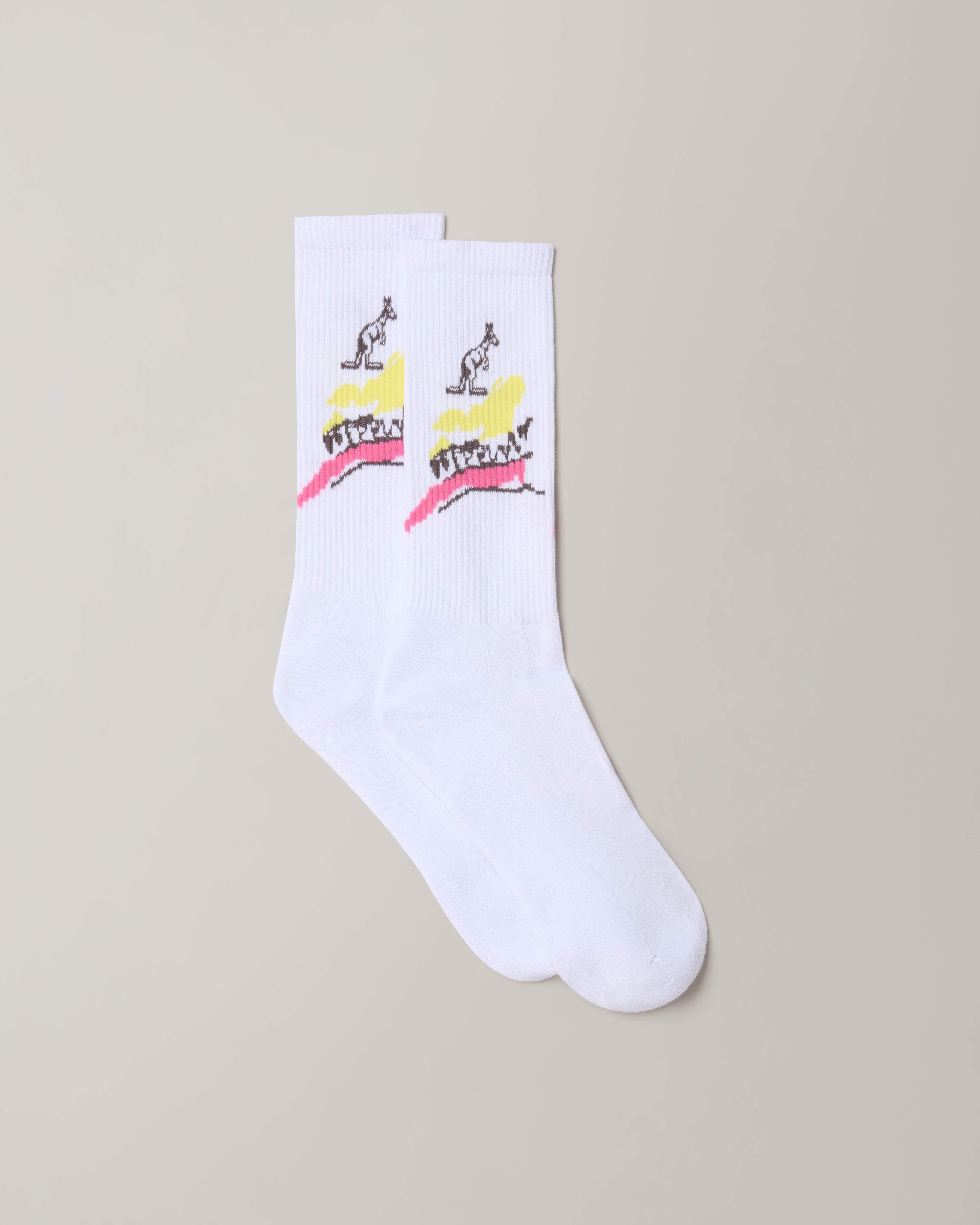 australian-native-socks-calze-cotone-jacquard-bianche image 1