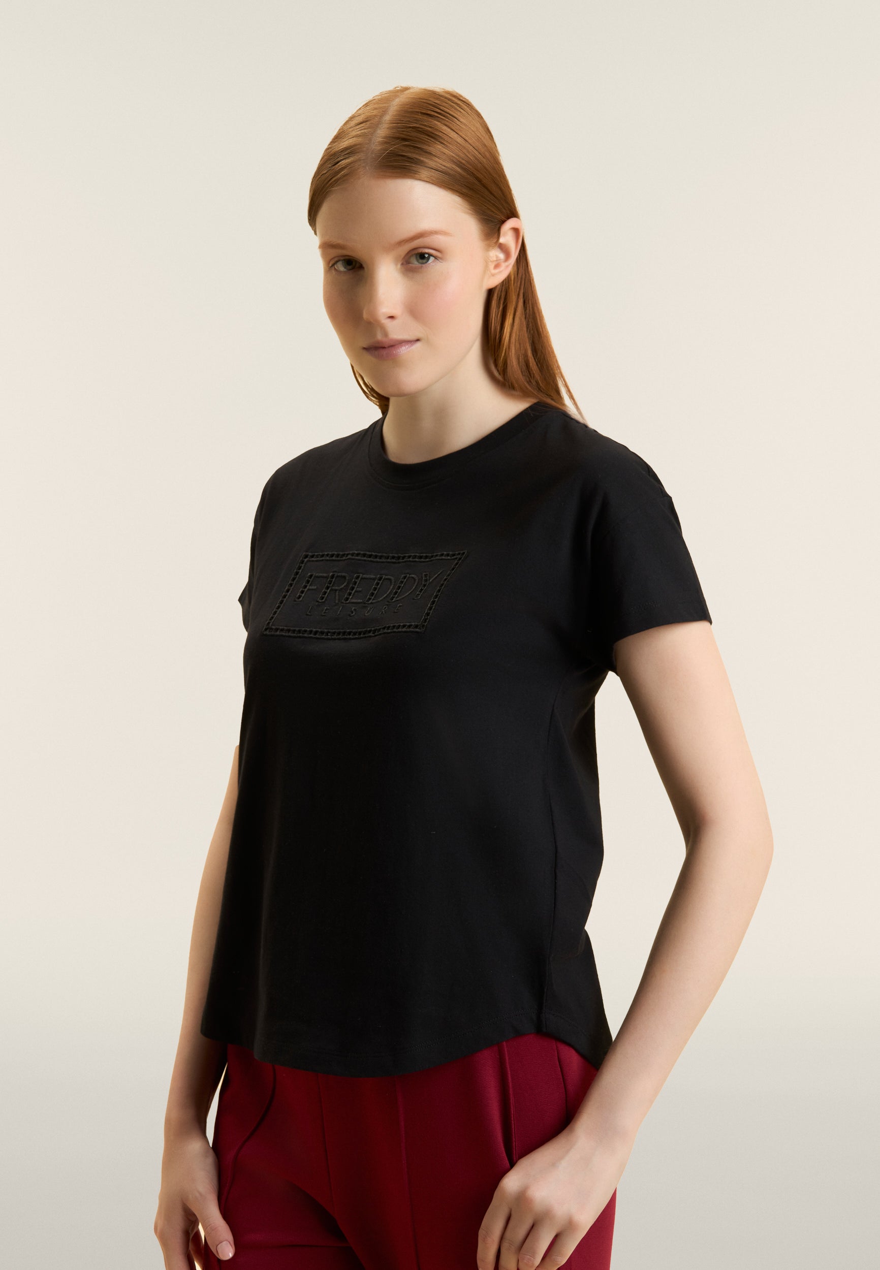 freddy-t-shirt-maniche-ad-aletta-e-logo-ricamato-in-cotone image 4