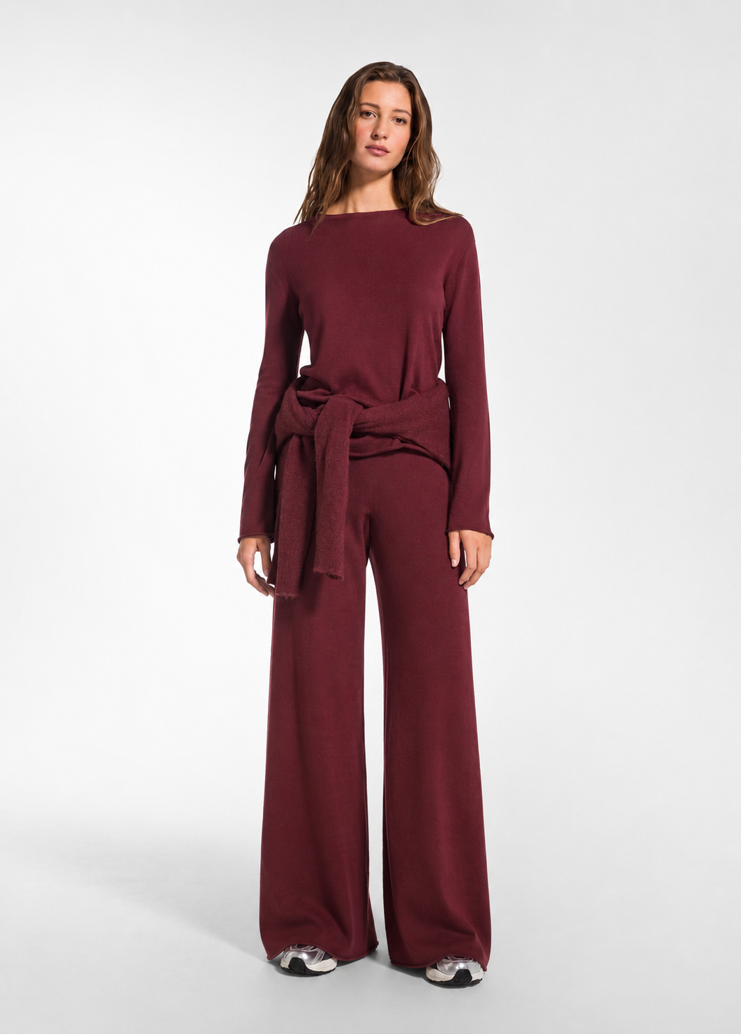 deha-maglia-girocollo-in-lana-leggera-rosso image 4
