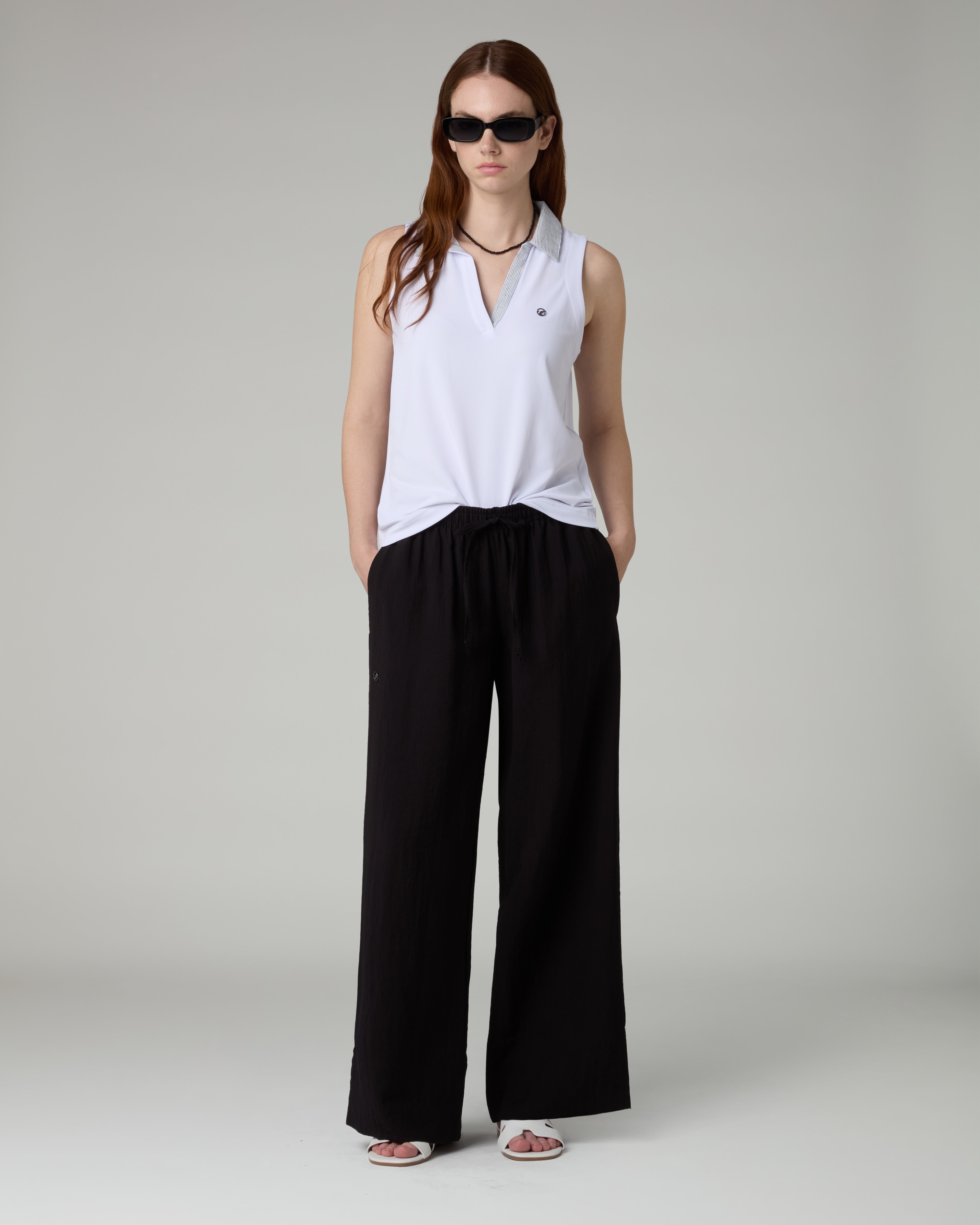 australian-sleeveless-polo-top-polo-donna-smanicata-in-piquet-bianco image 1