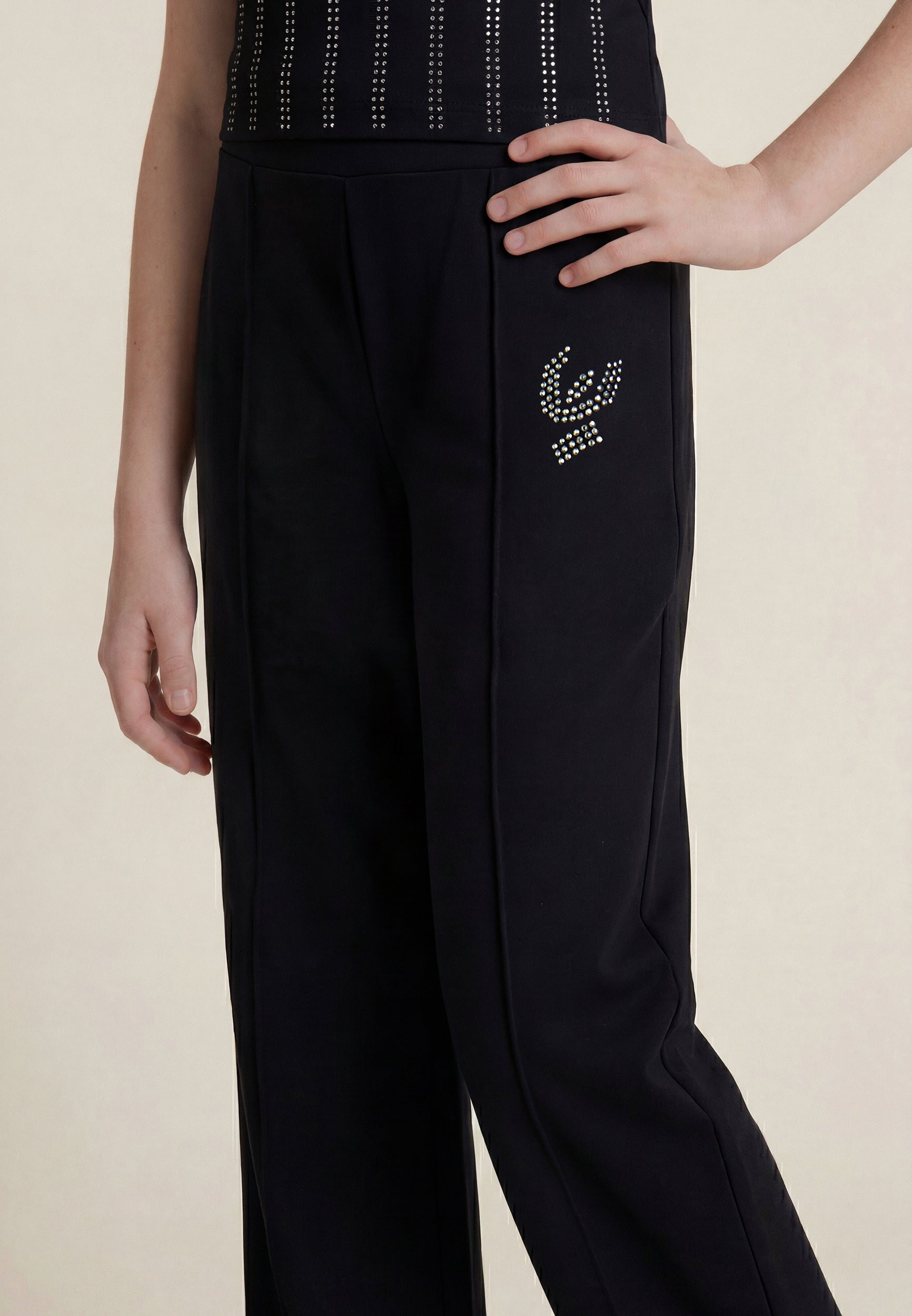 freddy-leggings-flare-bambina-e-ragazza-con-logo-strass image 4