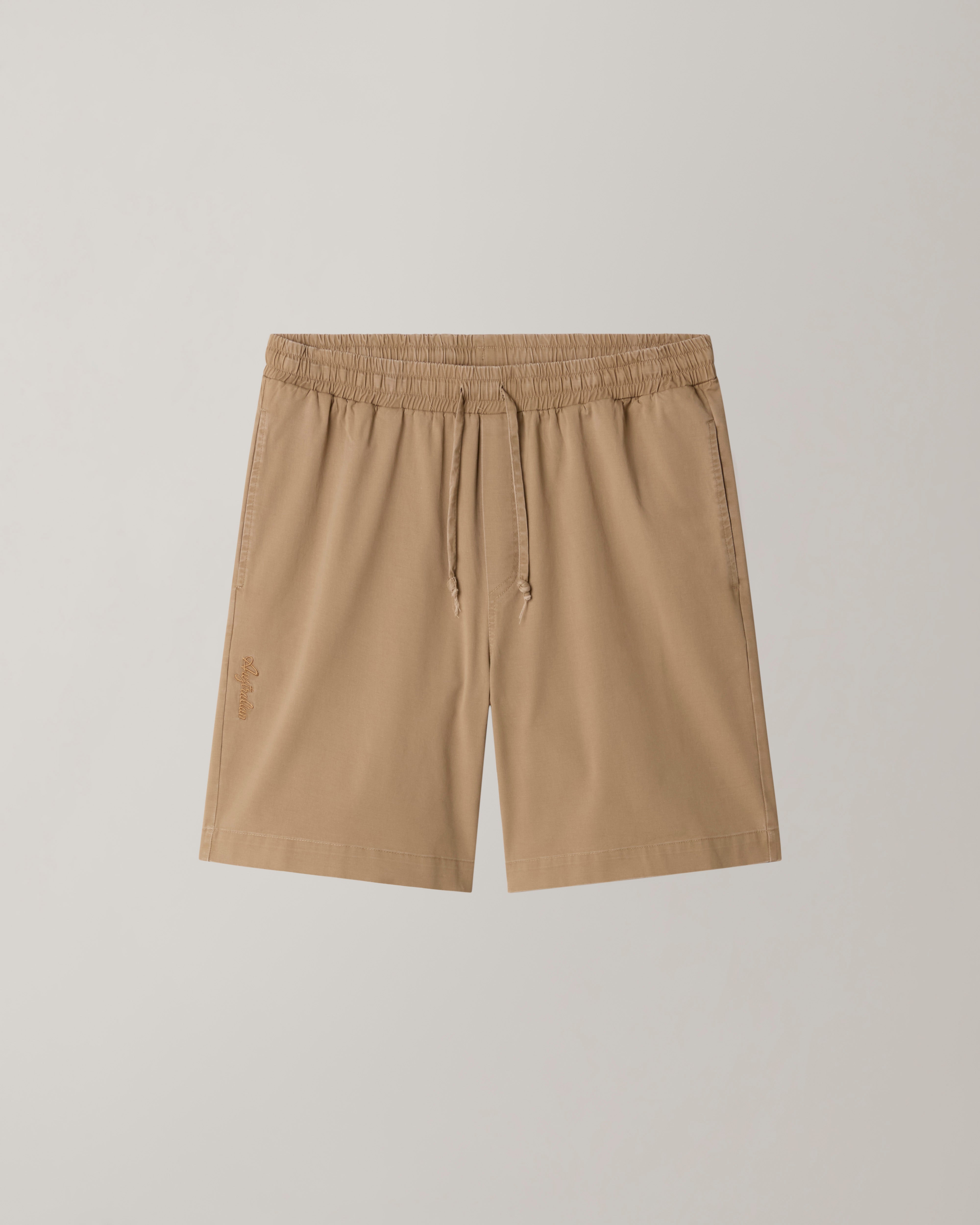 australian-doric-twill-short-caramello-in-cotone image 6