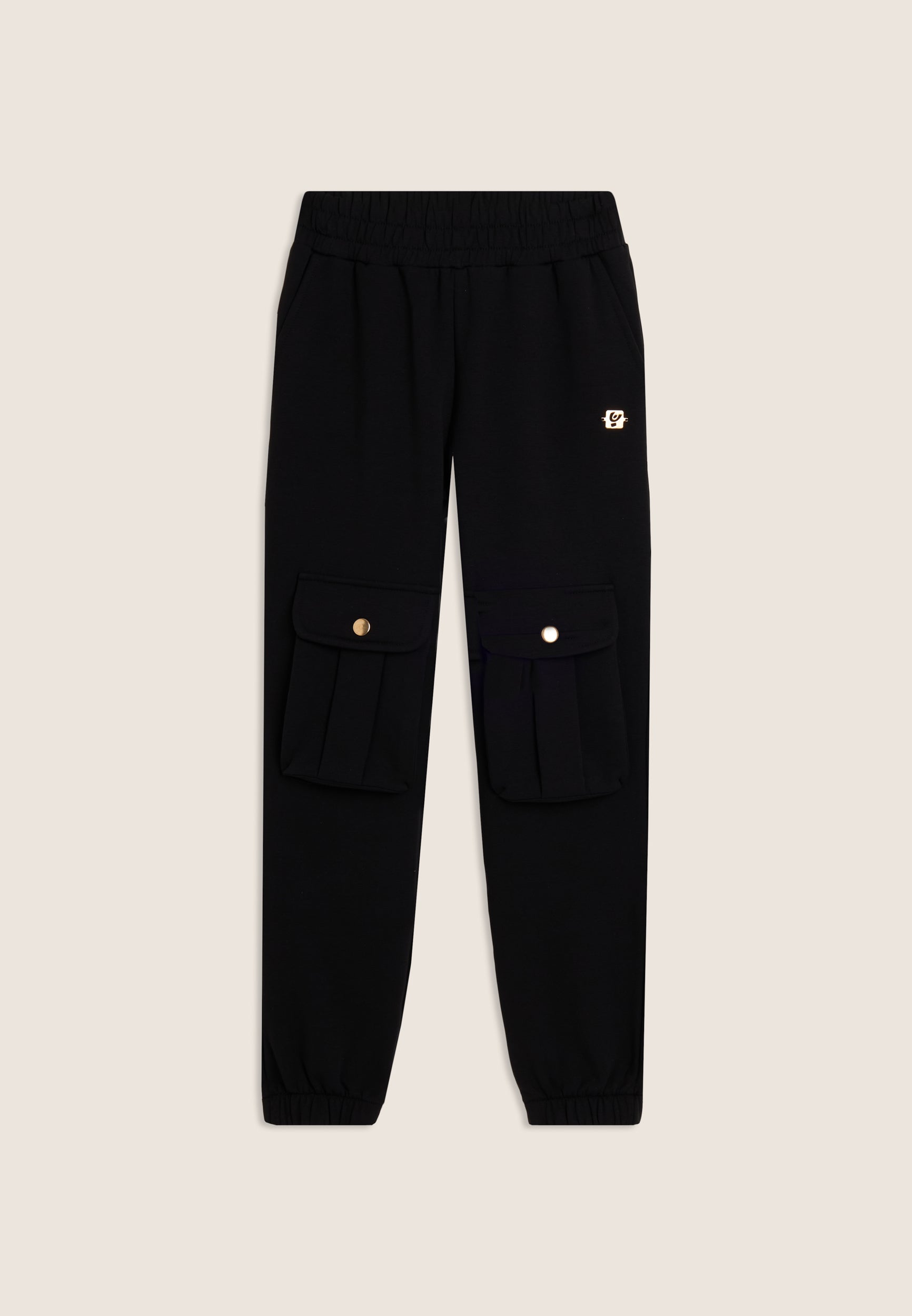 freddy-pantaloni-junior-cargo-cotone-elasticizzato-dettagli-oro image 1