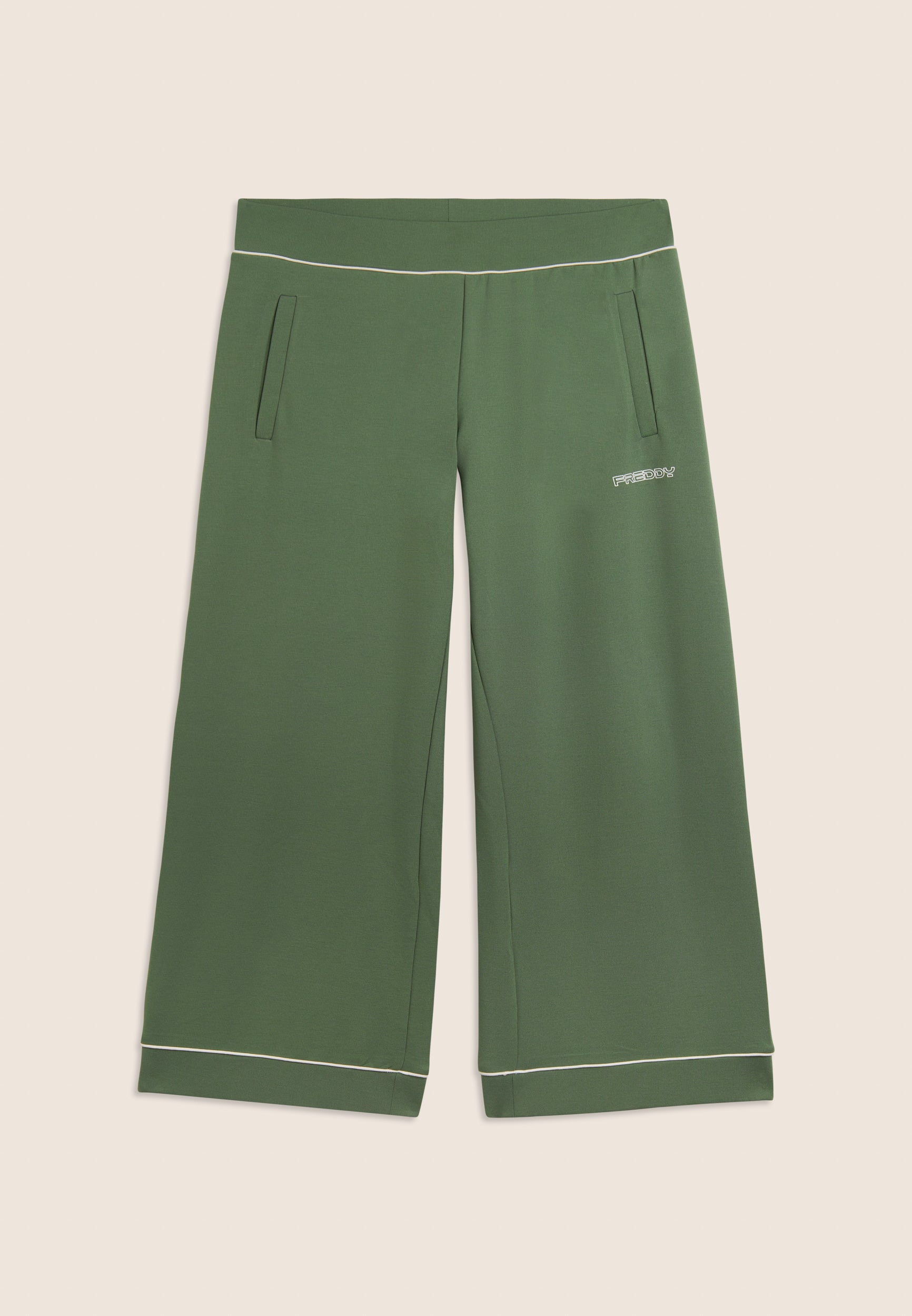 freddy-pantaloni-sportivi-wide-leg-cropped-in-interlock-stretch-con-piping image 5