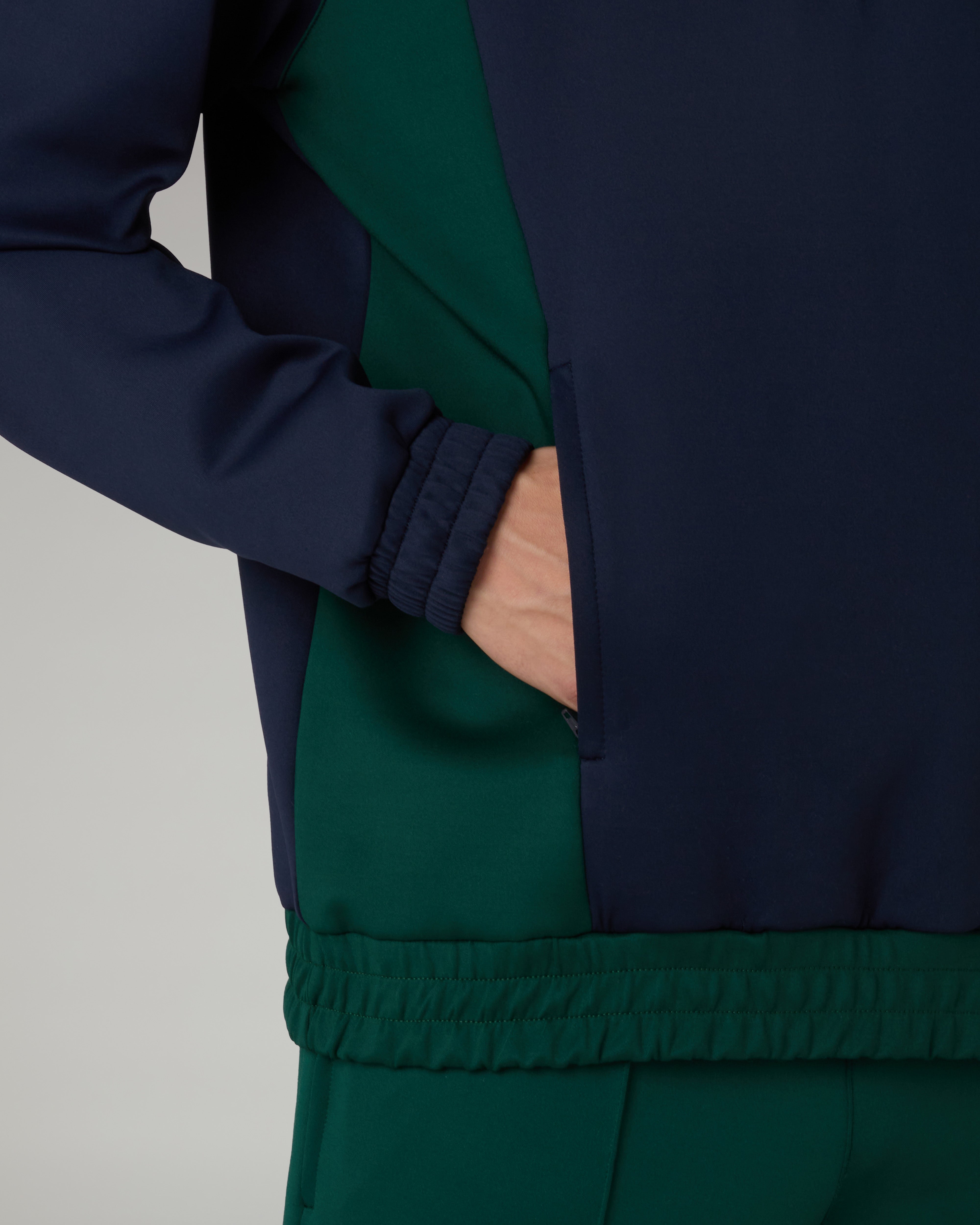 australian-classic-crewneck-mezza-zip-blu-navy image 5