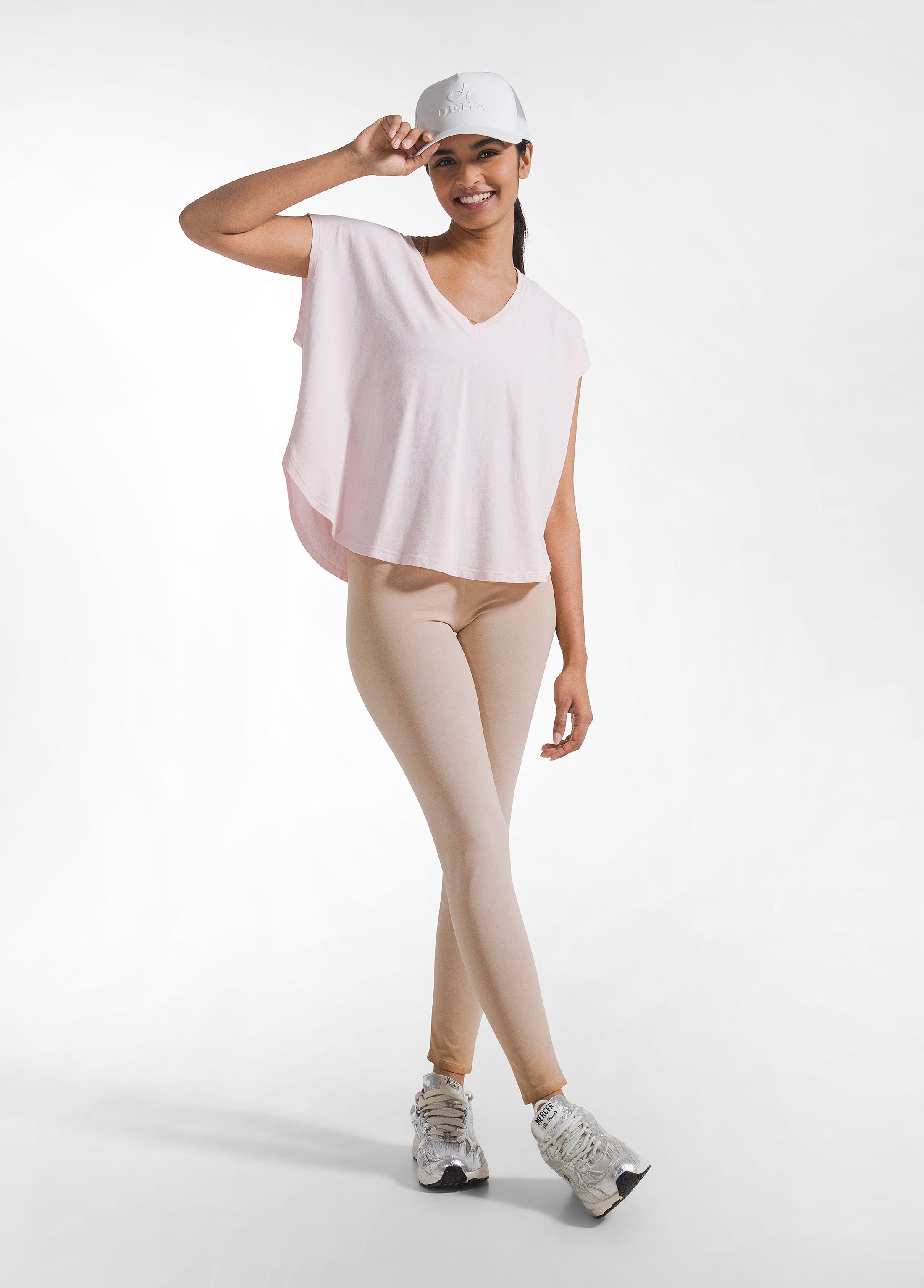 deha-t-shirt-loose-fit-in-jersey-organico-rosa image 4