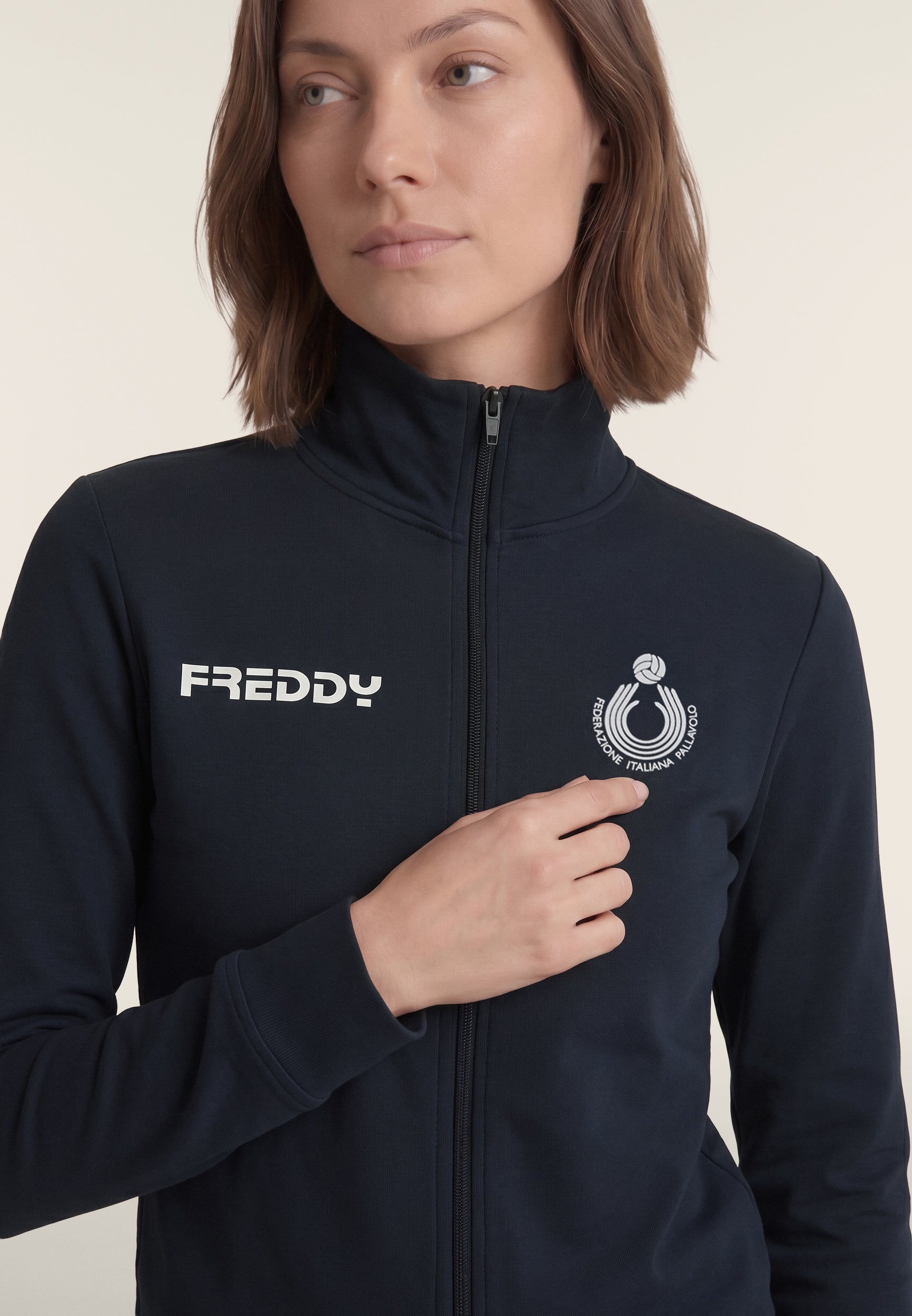 freddy-felpa-donna-fipav-full-zip-in-cotone-bielastico-arbitre image 4