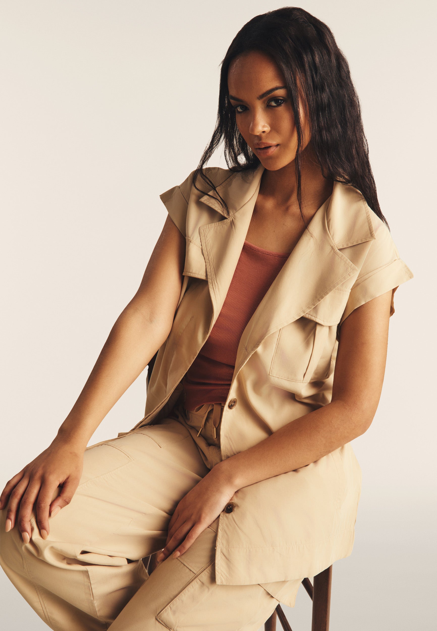 freddy-trench-donna-senza-maniche-con-cintura-in-vita image 4