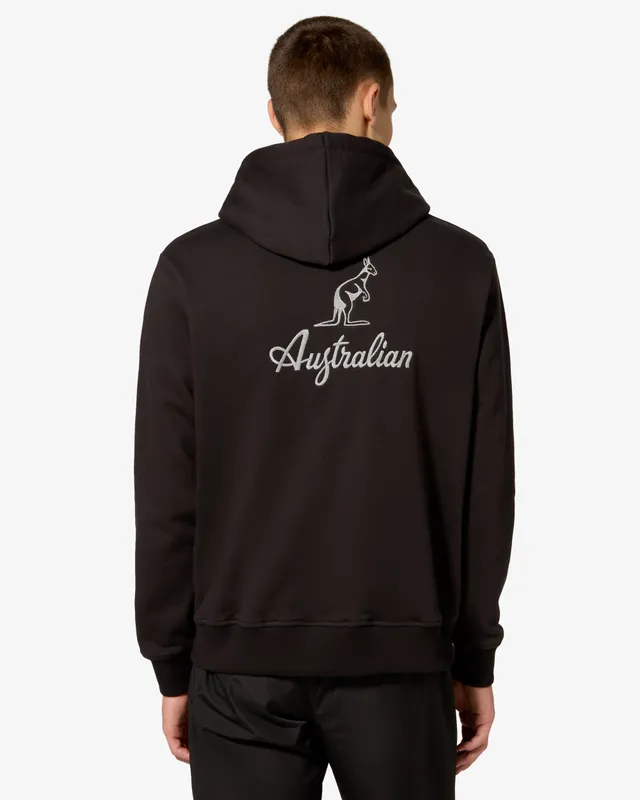 australian-reflective-logo-hoodie-felpa-con-cappuccio-nero image 1