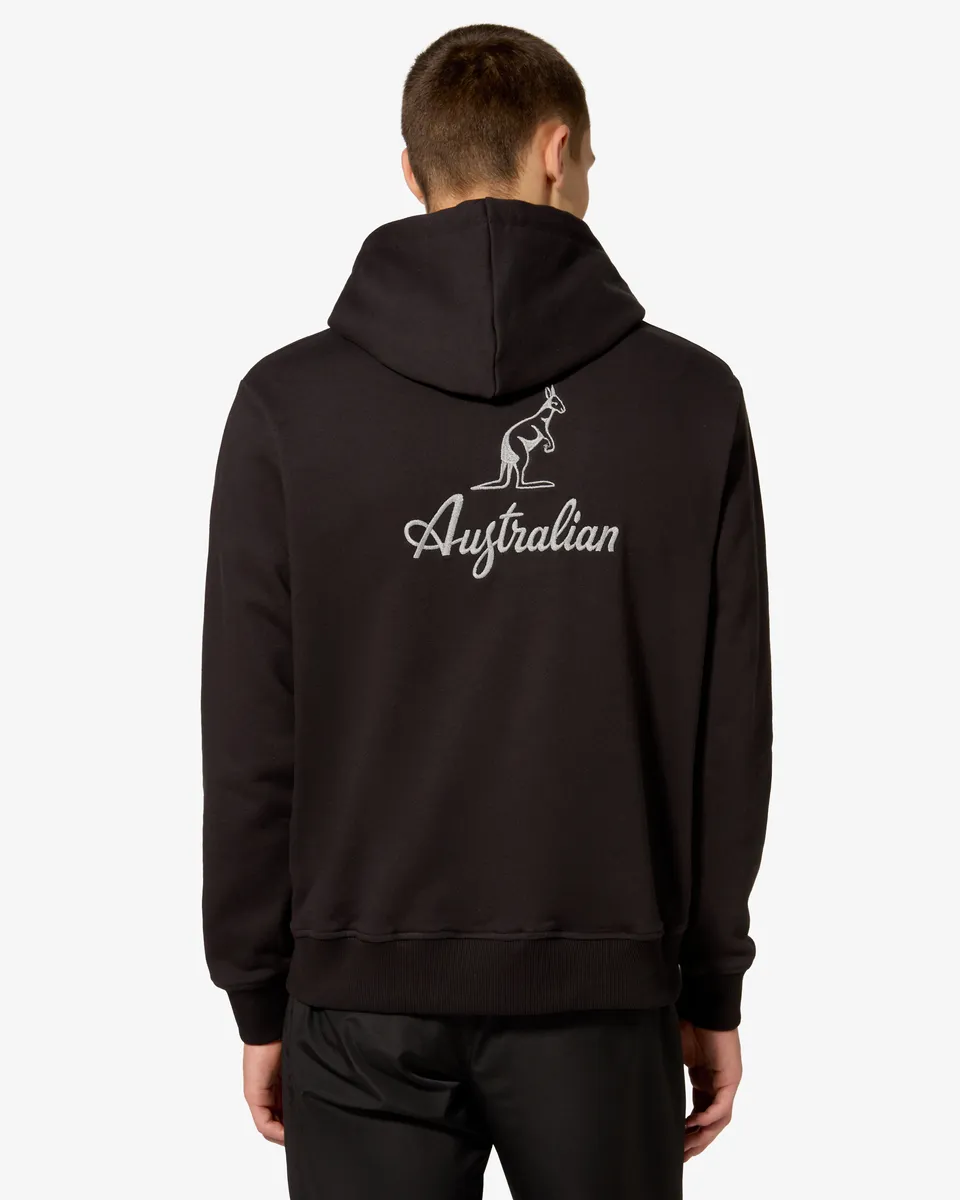 australian-reflective-logo-hoodie-felpa-con-cappuccio-nero image 1