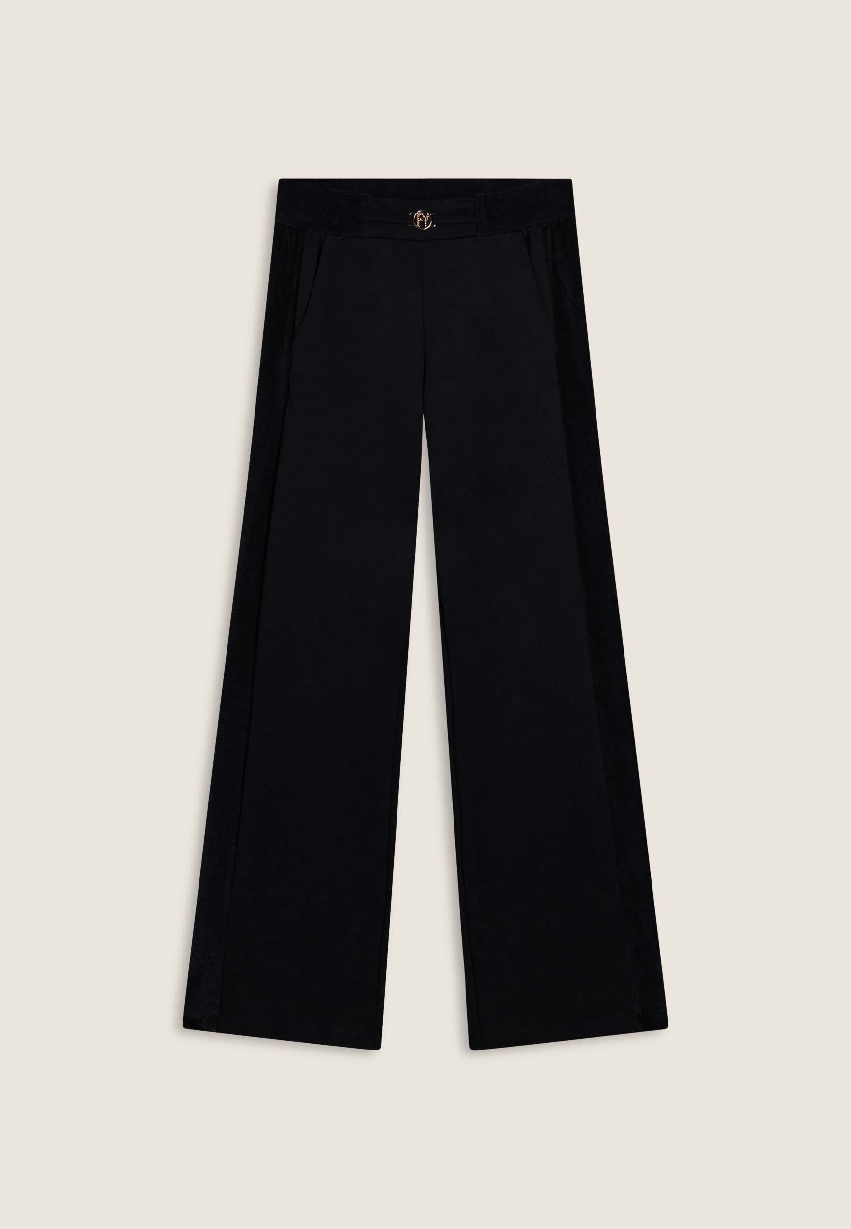freddy-pantaloni-donna-wide-leg-in-viscosa-con-dettagli-in-ciniglia image 5