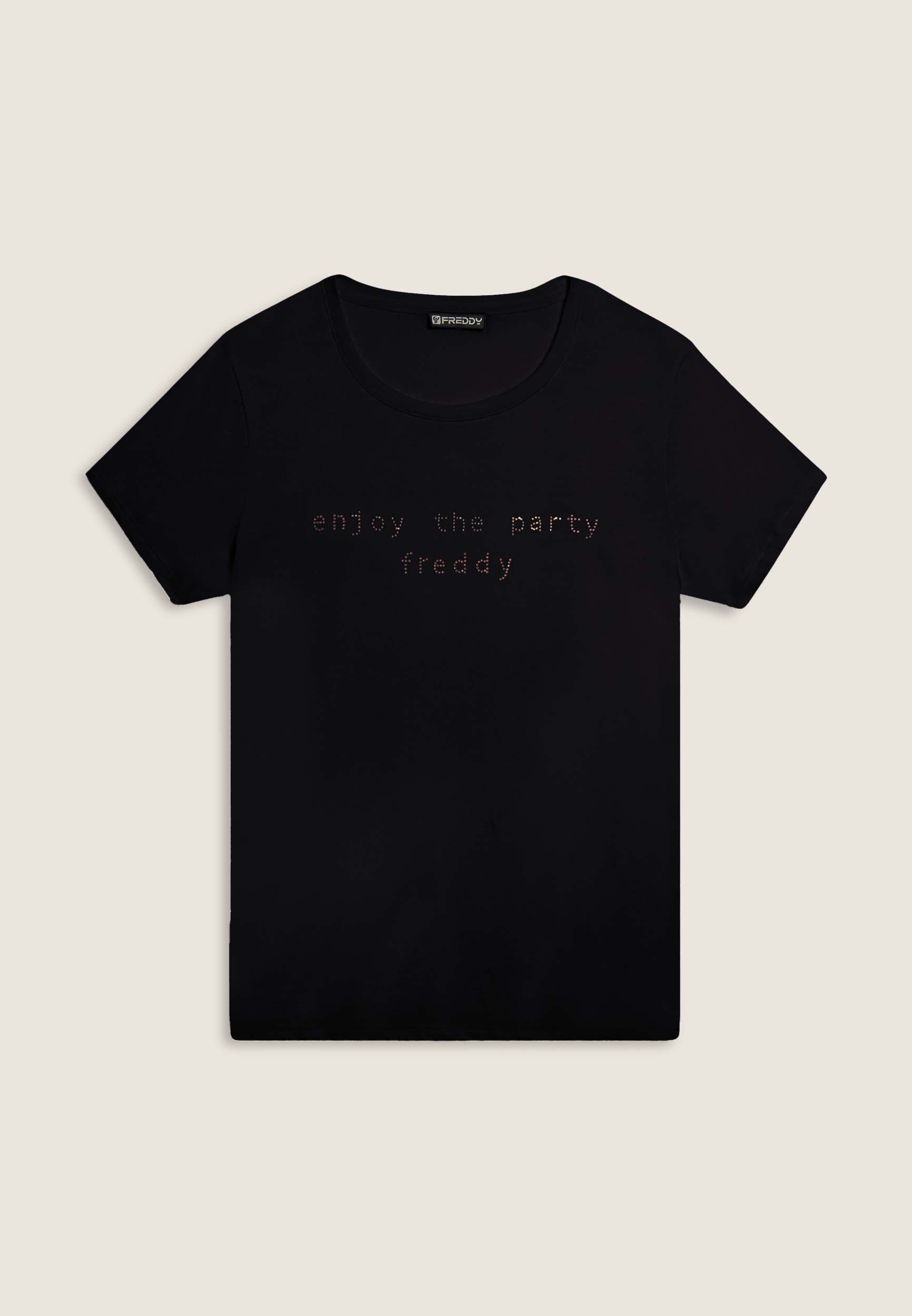 freddy-wr-up-t-shirt-enjoy-the-party-in-strass-cotone-supima image 7