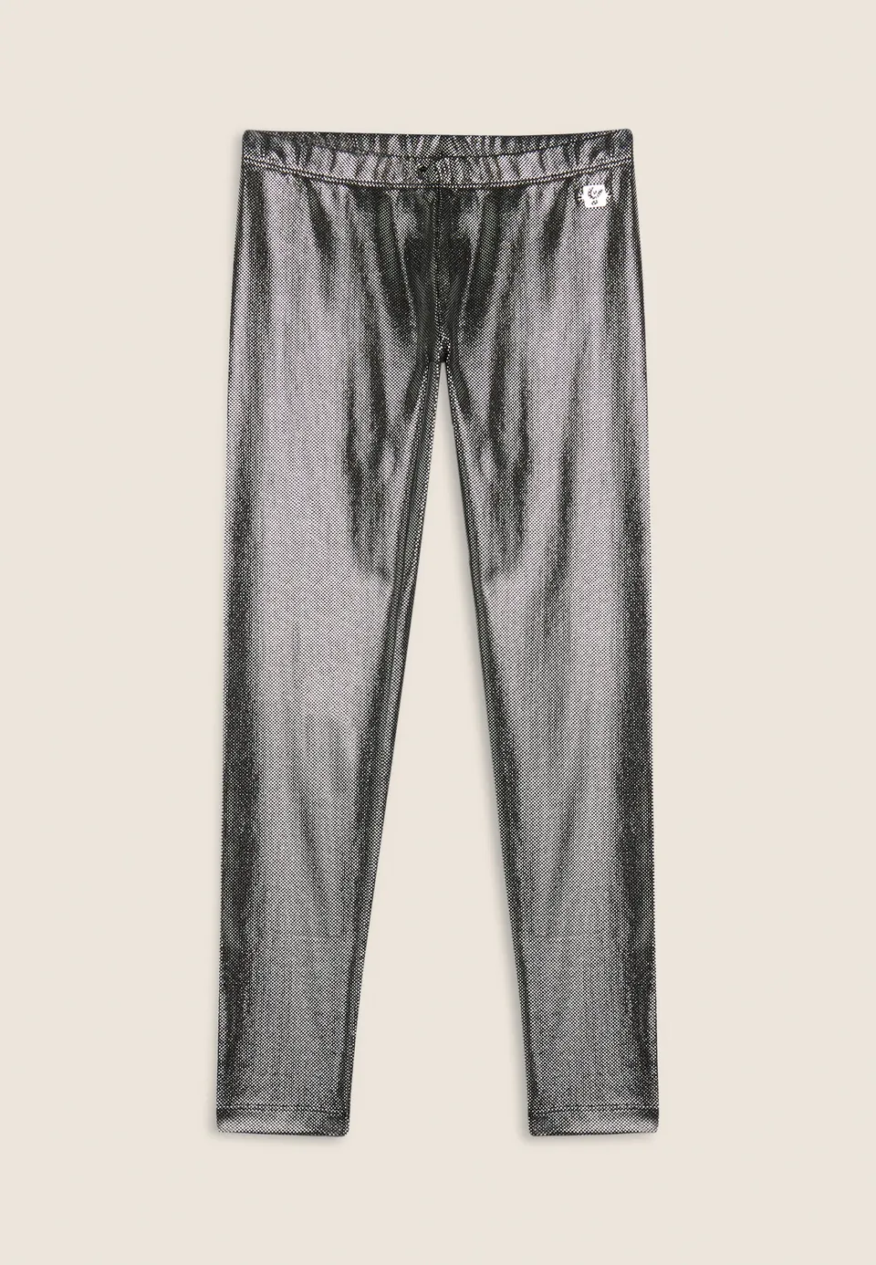 freddy-leggings-bambina-in-jersey-coated-effetto-argento image 1