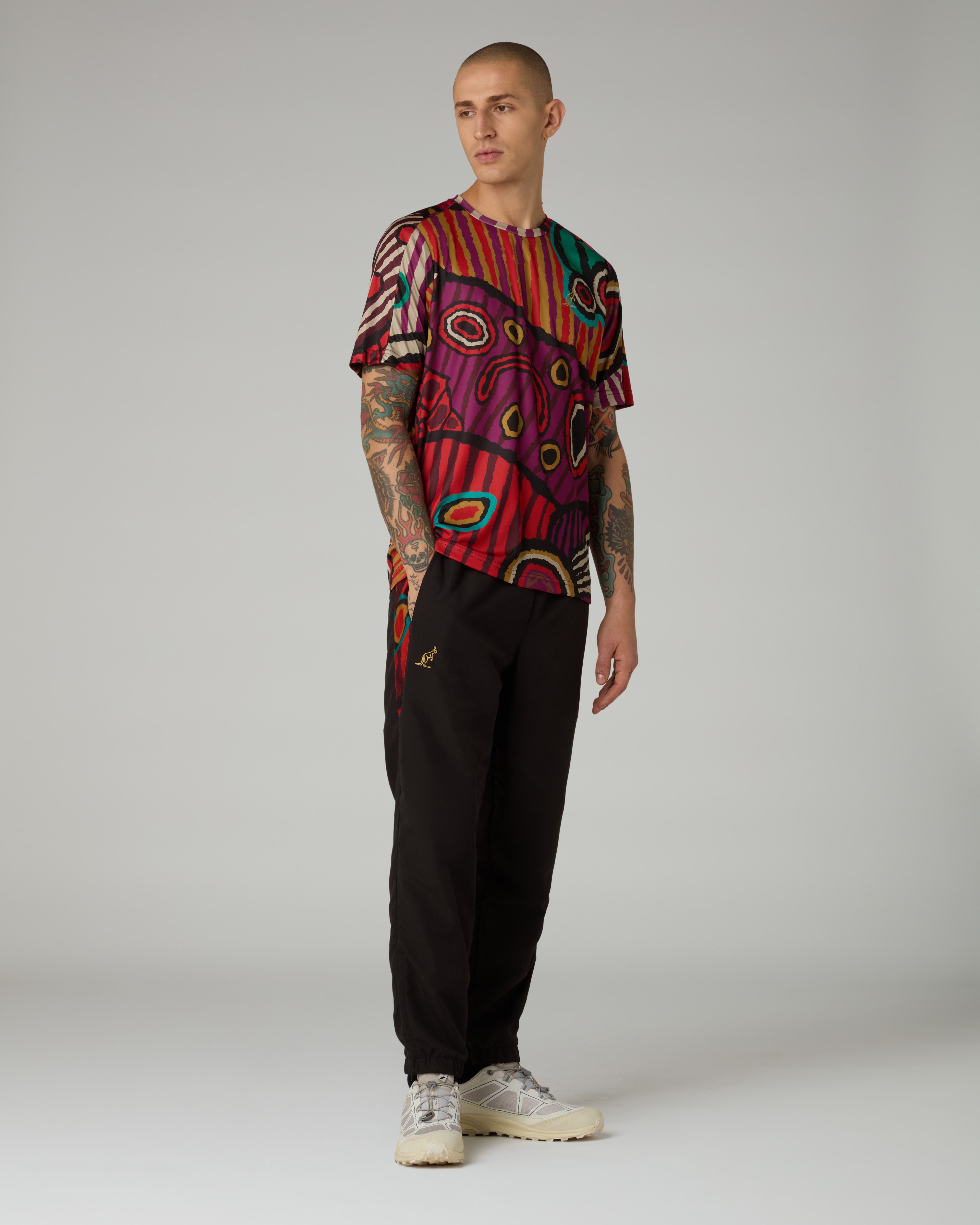australian-jagera-t-shirt-ace-elasticizzata-bordeaux-all-over-made-in-italy image 2