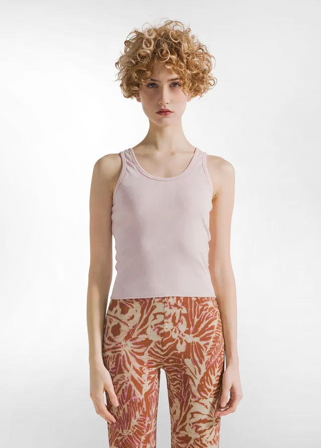deha-top-in-costina-effetto-sfumato-rosa-top-donna-aderente image 1