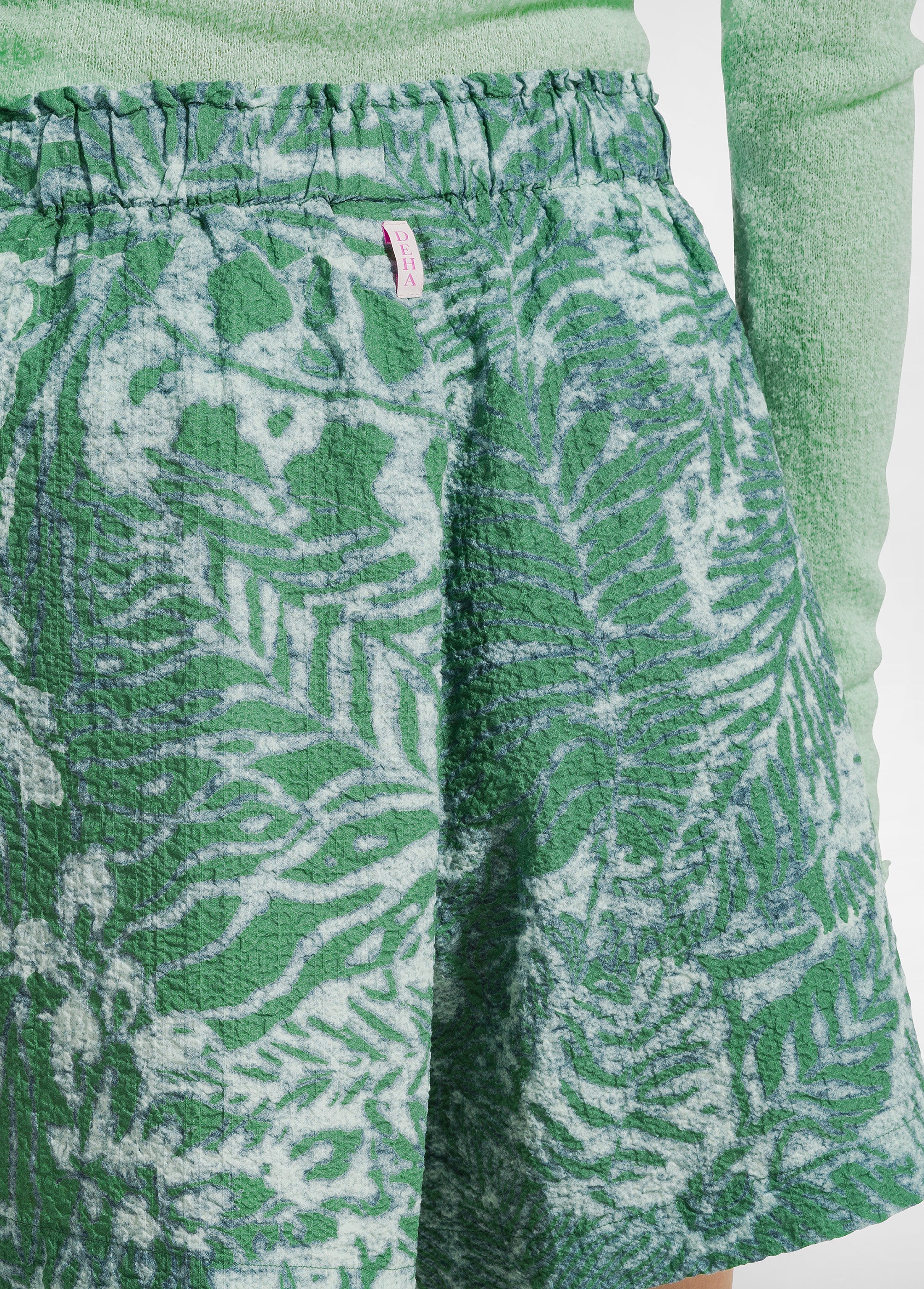 deha-pantaloncini-stampati-in-cotone-seersucker-verdi image 4