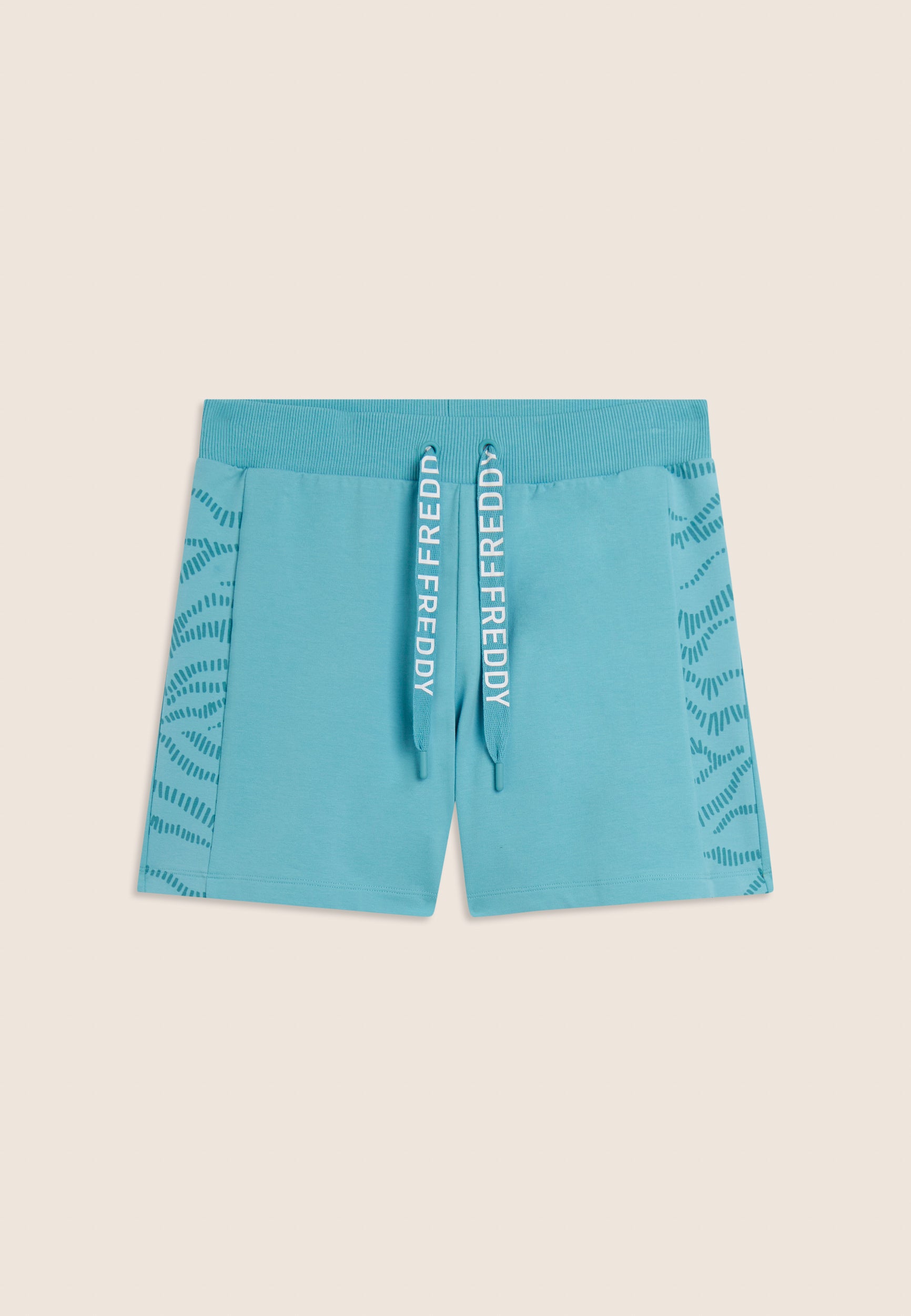 freddy-pantaloni-shorts-regular-french-terry-con-motivo-grafico image 6